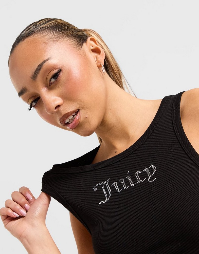 Top pentru femei JUICY COUTURE MAIOU DMNT RIB MAIOU BLK JCJDW364101 Negru