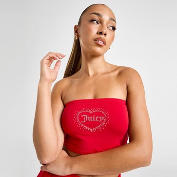 Top pentru femei JUICY COUTURE TOP DMNT HEART LGO BND C'RED