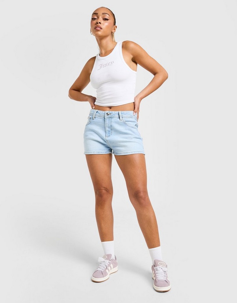 Pantaloni scurți pentru femei JUICY COUTURE PANTALONI SCURȚI   DMNT LGO DNM SHT L'BLU JCJDW387431 Albastru