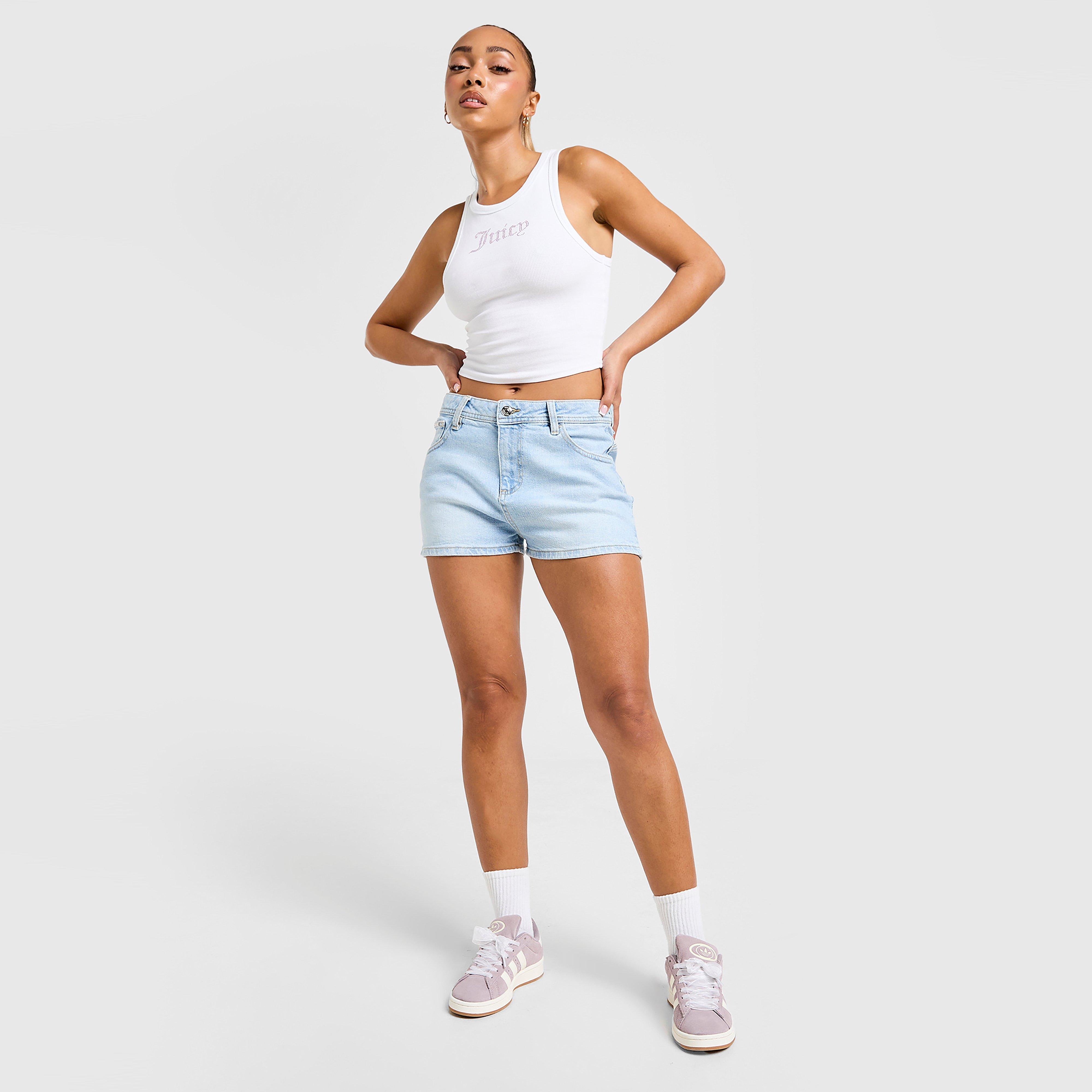 Moteriški šortai JUICY COUTURE ŠORTAI DMNT LGO DNM SHT L'BLU