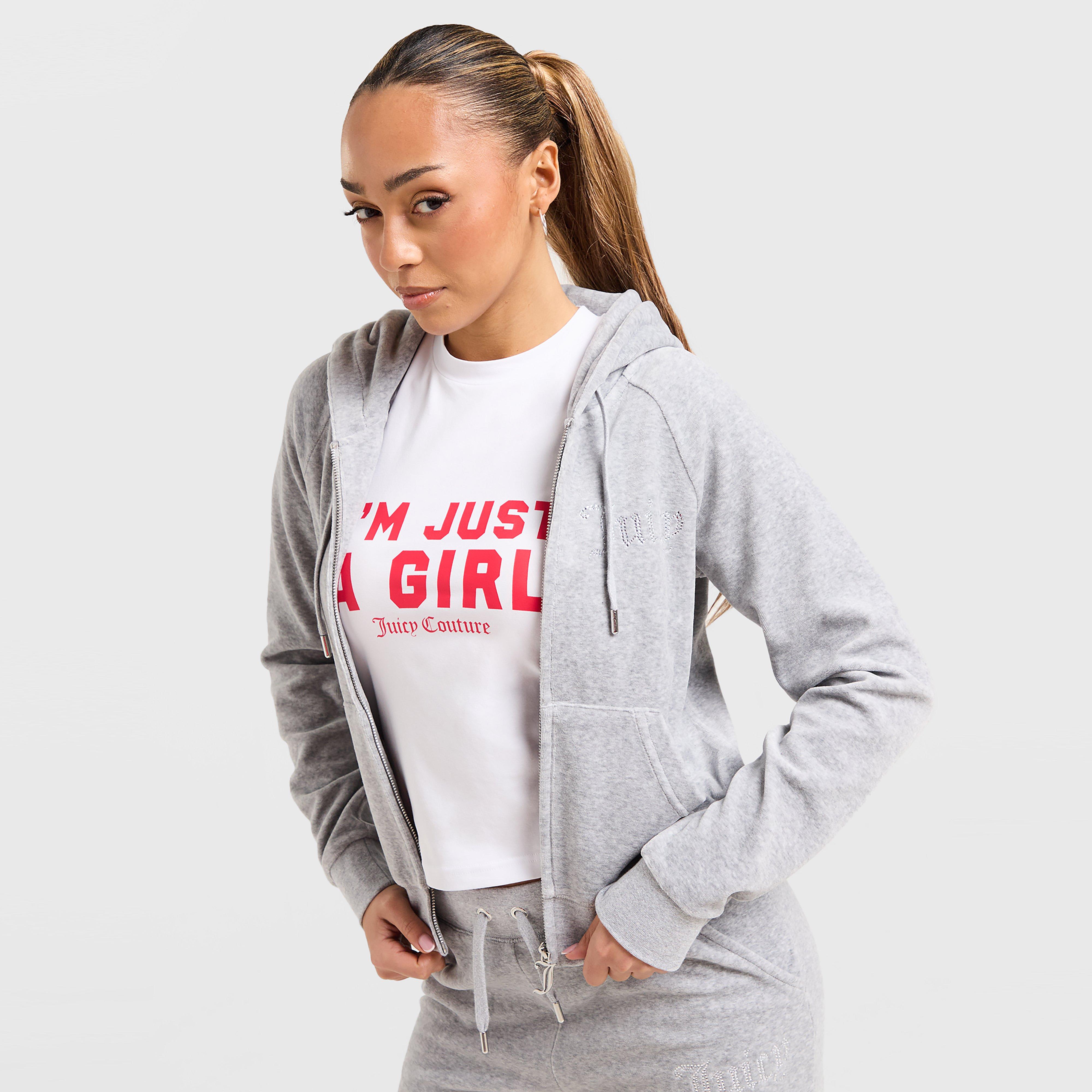 Koszulka, t-shirt damski JUICY COUTURE T-SHIRT JUST A GIRL T WHT/RED