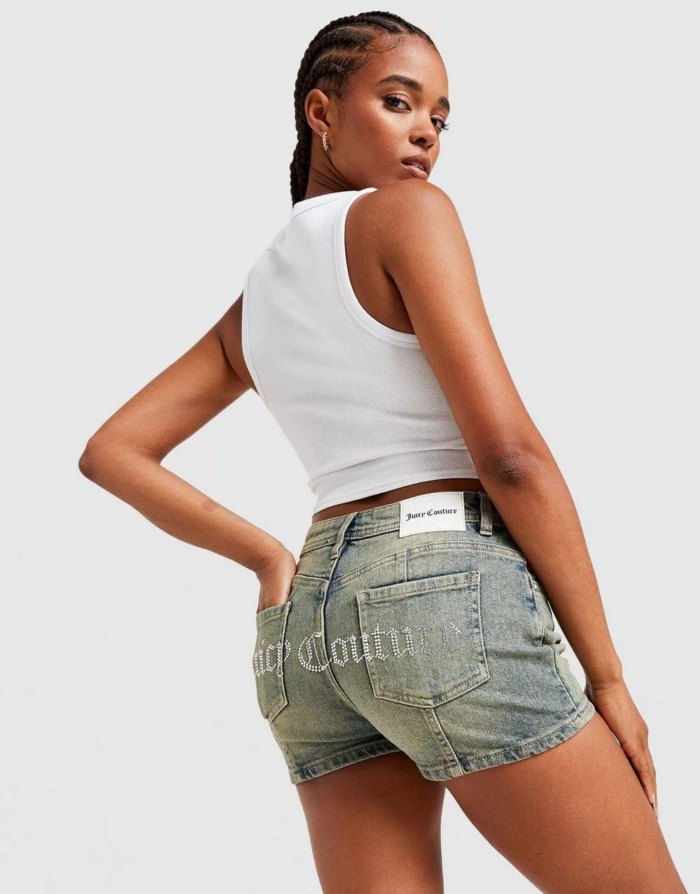 JUICY COUTURE ШОРТИ DMNT LGO DNM SHT W'BLU, фото 1 з 5