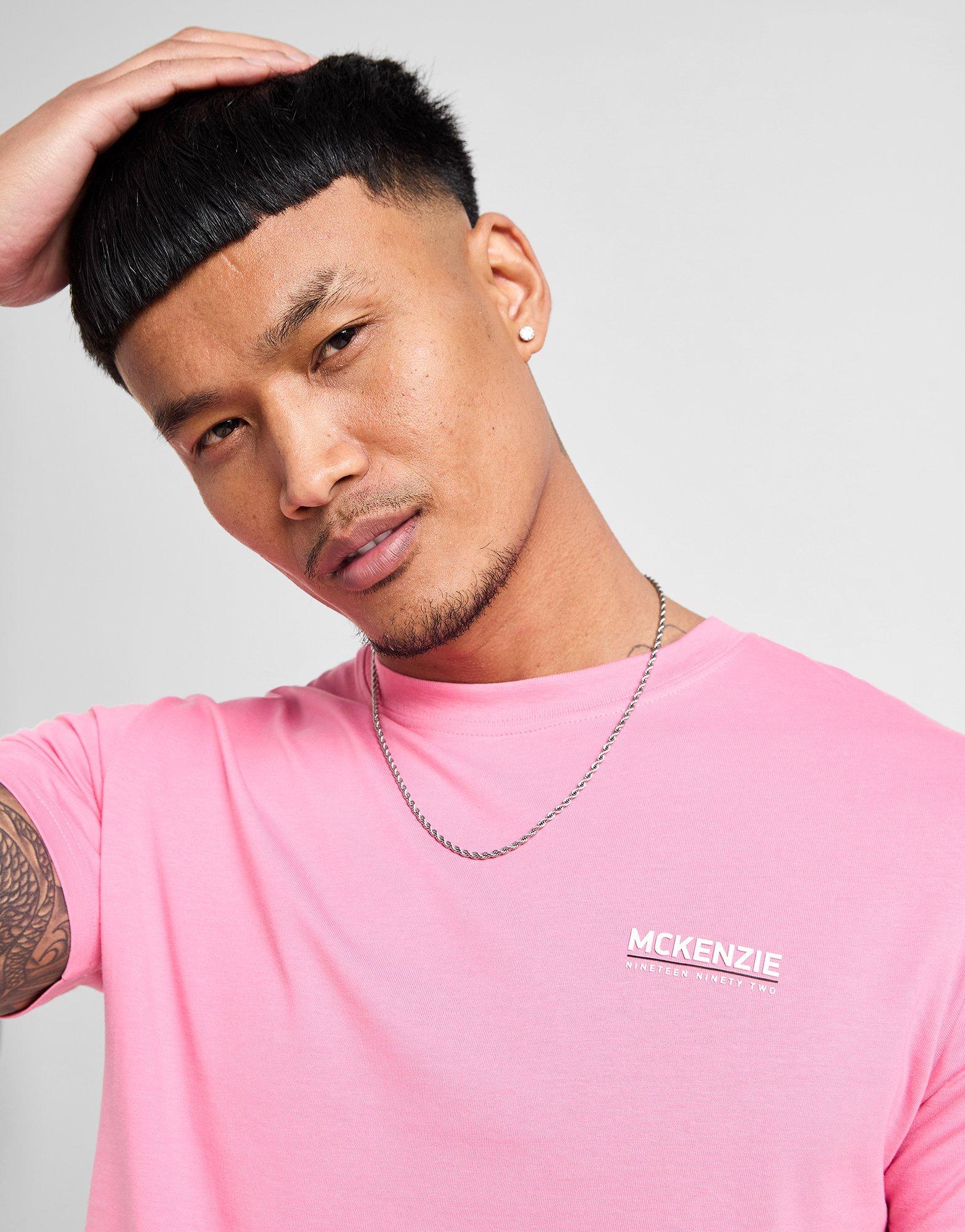 Koszulka, t-shirt męski MCKENZIE T-SHIRT ESS TEE PNK-MGL MCKTM16684575 Różowy
