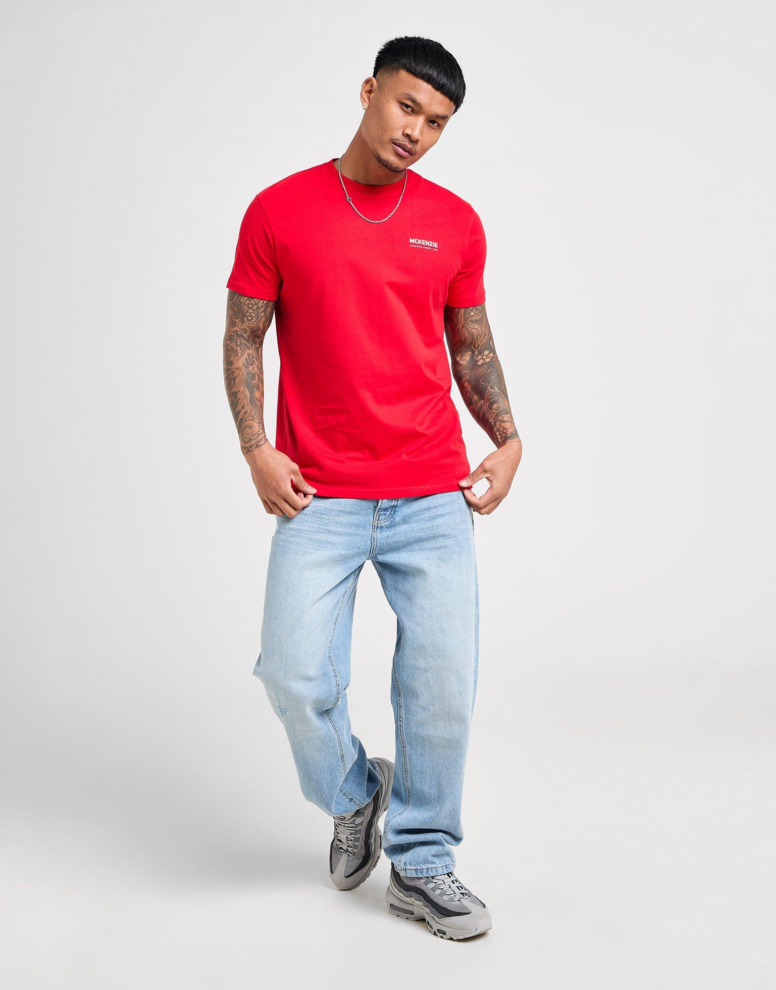 Koszulka, t-shirt męski MCKENZIE T-SHIRT ESS TEE MCKTM16684335 Czerwony