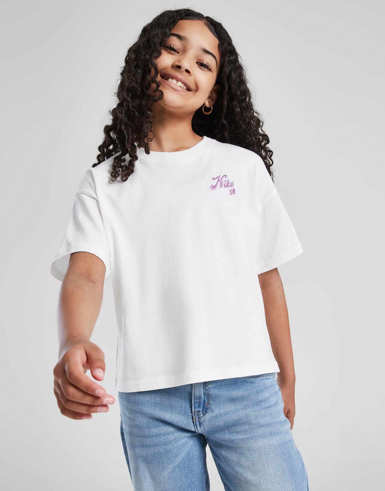 Gyerek póló NIKE PÓLÓ G NK SB TEE BOXY HM6312-100 Fehér