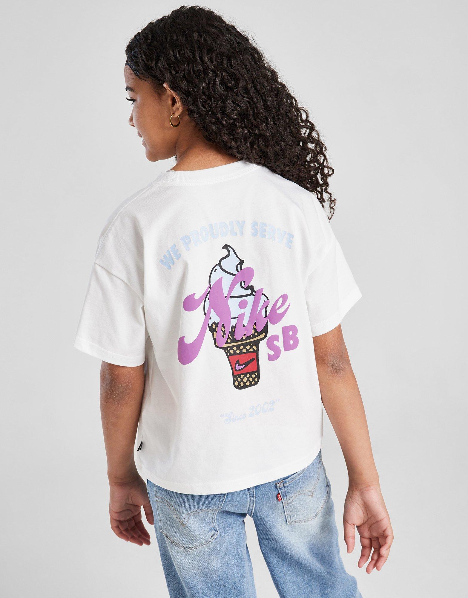 Gyerek póló NIKE PÓLÓ G NK SB TEE BOXY HM6312-100 Fehér