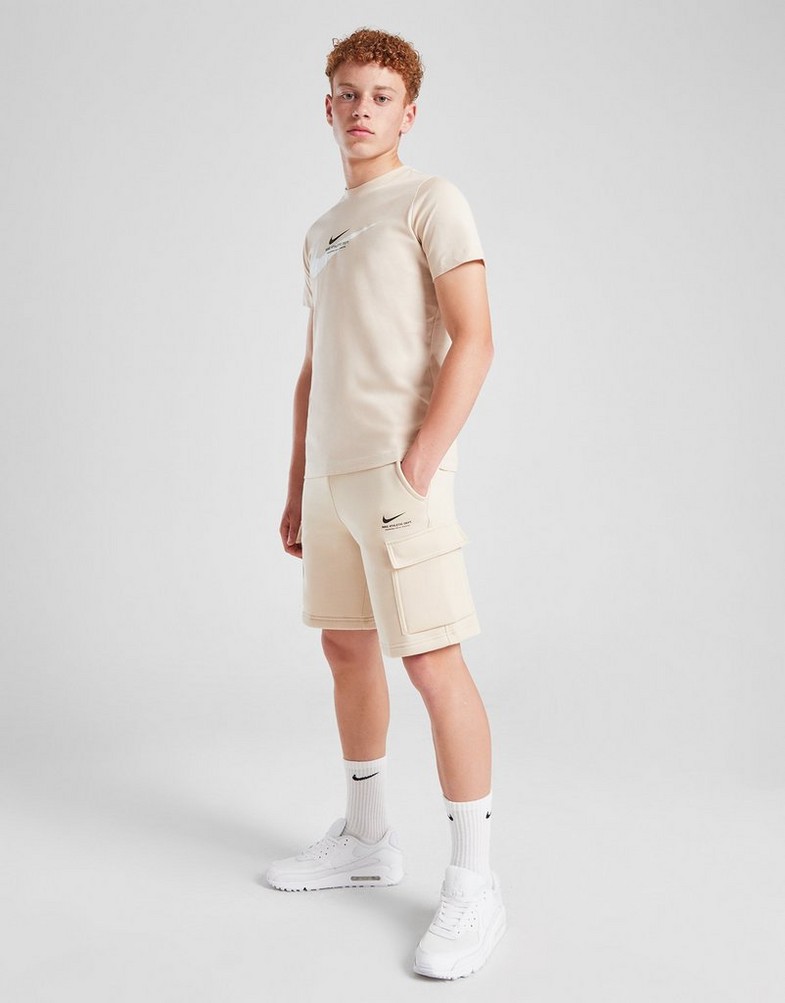 Pantaloni scurți pentru copii NIKE PANTALONI SCURȚI SWOOSH SHRT STONE HV6971-126 Bej