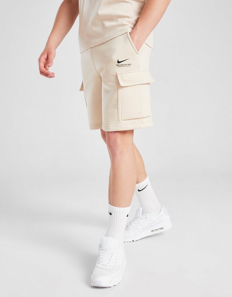 Pantaloni scurți pentru copii NIKE PANTALONI SCURȚI SWOOSH SHRT STONE HV6971-126 Bej