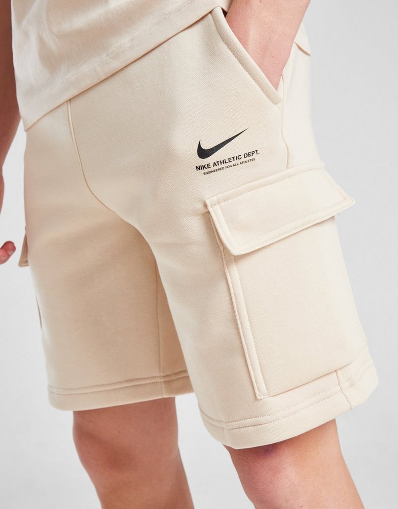 Pantaloni scurți pentru copii NIKE PANTALONI SCURȚI SWOOSH SHRT STONE HV6971-126 Bej
