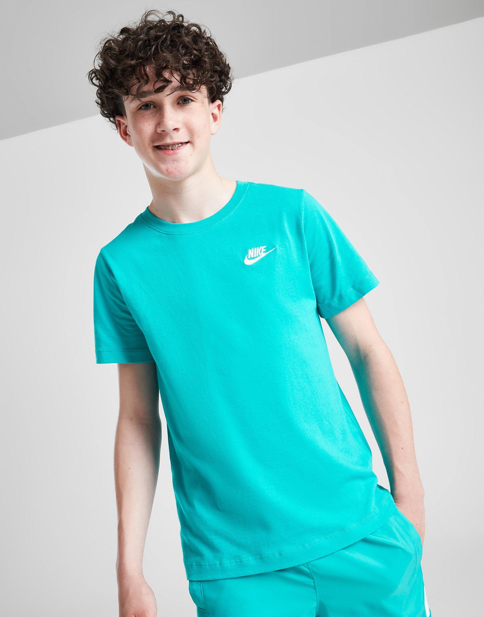 Koszulka, t-shirt dziecięcy NIKE T-SHIRT K NSW TEE EMB FUTURA LBR FZ5177-345 Niebieski