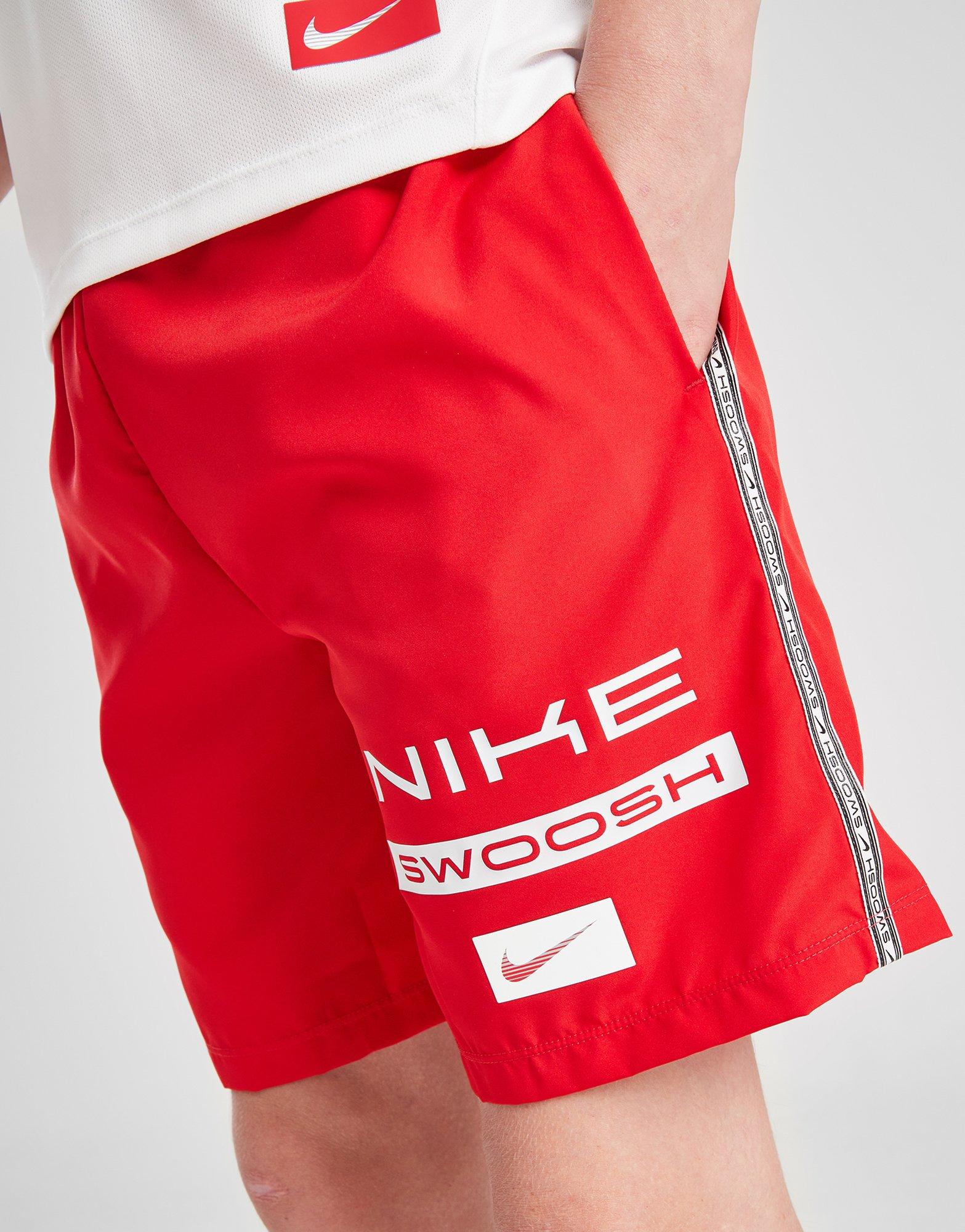 Pantaloni scurți pentru copii NIKE PANTALONI SCURȚI B NK DF MULTI SHORT WVN LOVE HJ3801-657 Roșu