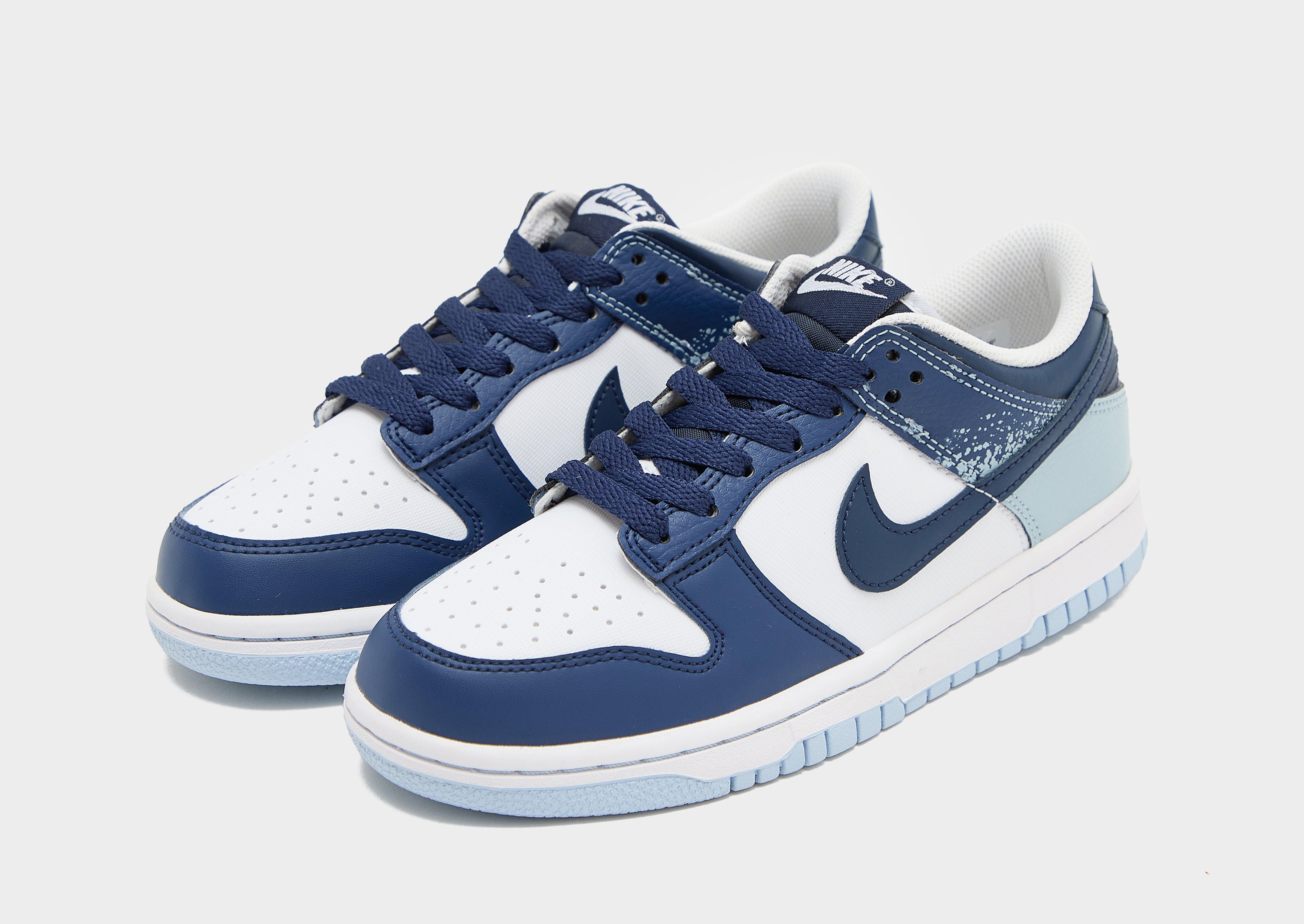 Buty sneakersy dla dzieci NIKE DUNK LOW BG IB7687-100 Granatowy