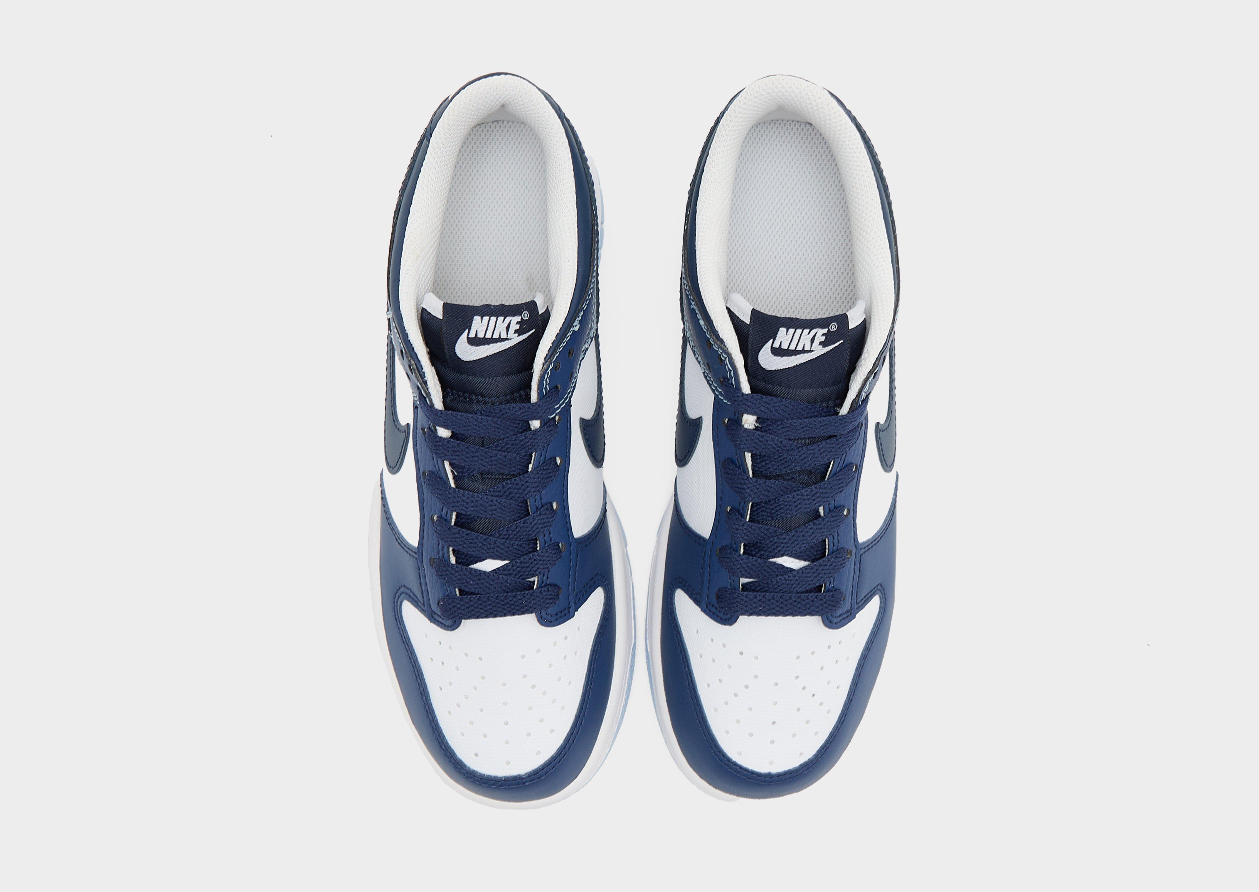 Buty sneakersy dla dzieci NIKE DUNK LOW BG IB7687-100 Granatowy