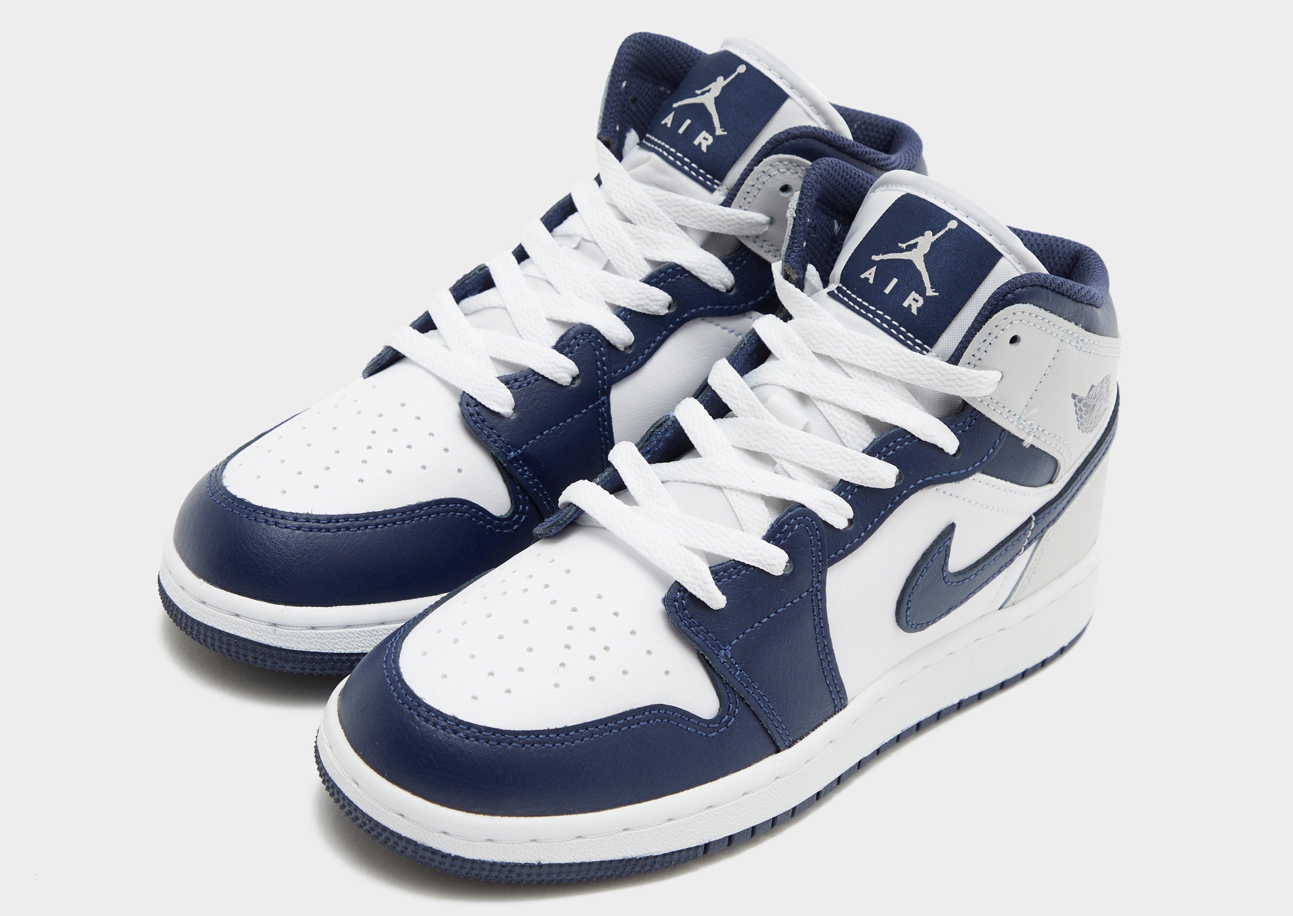 Buty sneakersy dla dzieci JORDAN 1 MID DQ8423-146 Granatowy