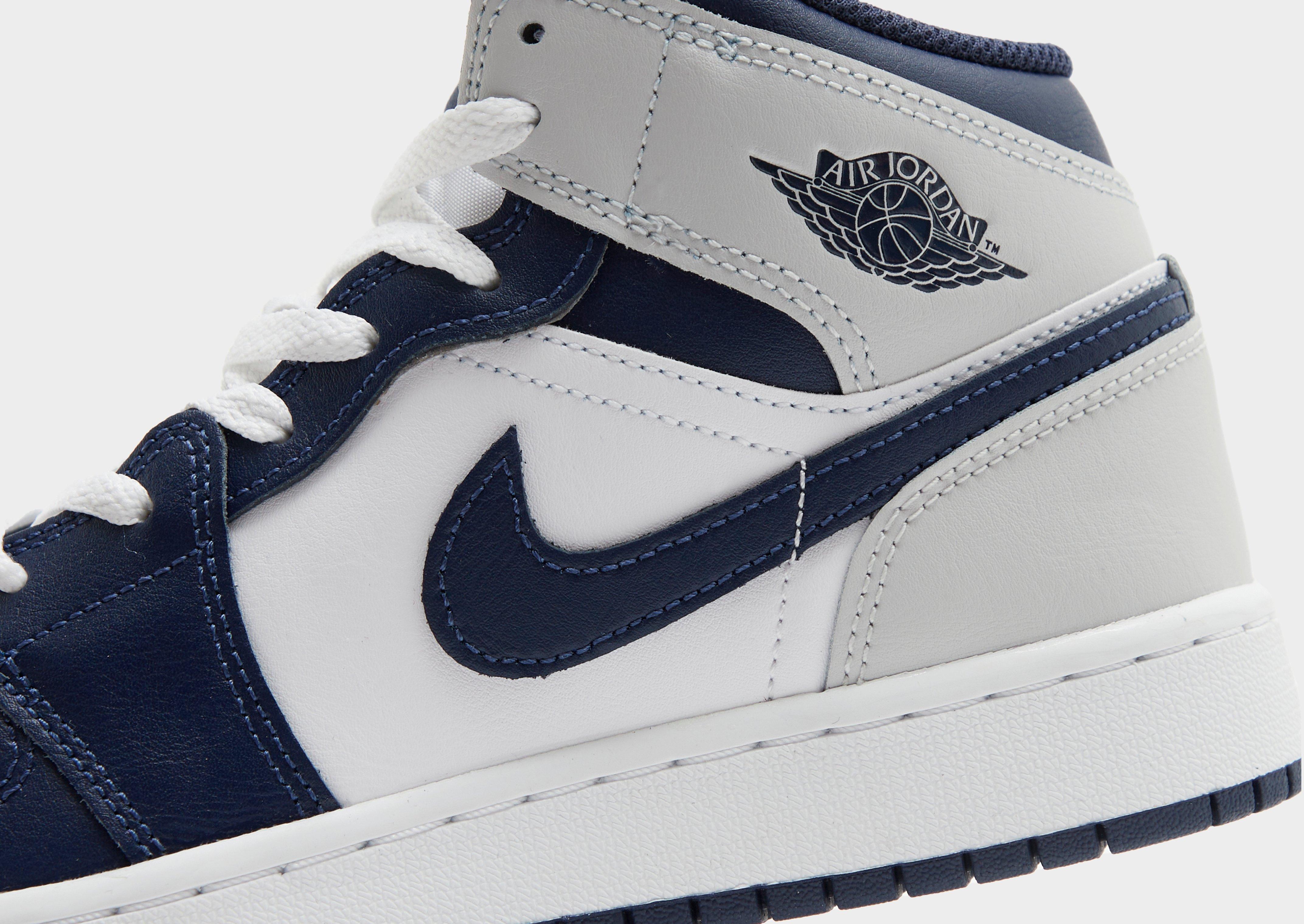 Buty sneakersy dla dzieci JORDAN 1 MID DQ8423-146 Granatowy