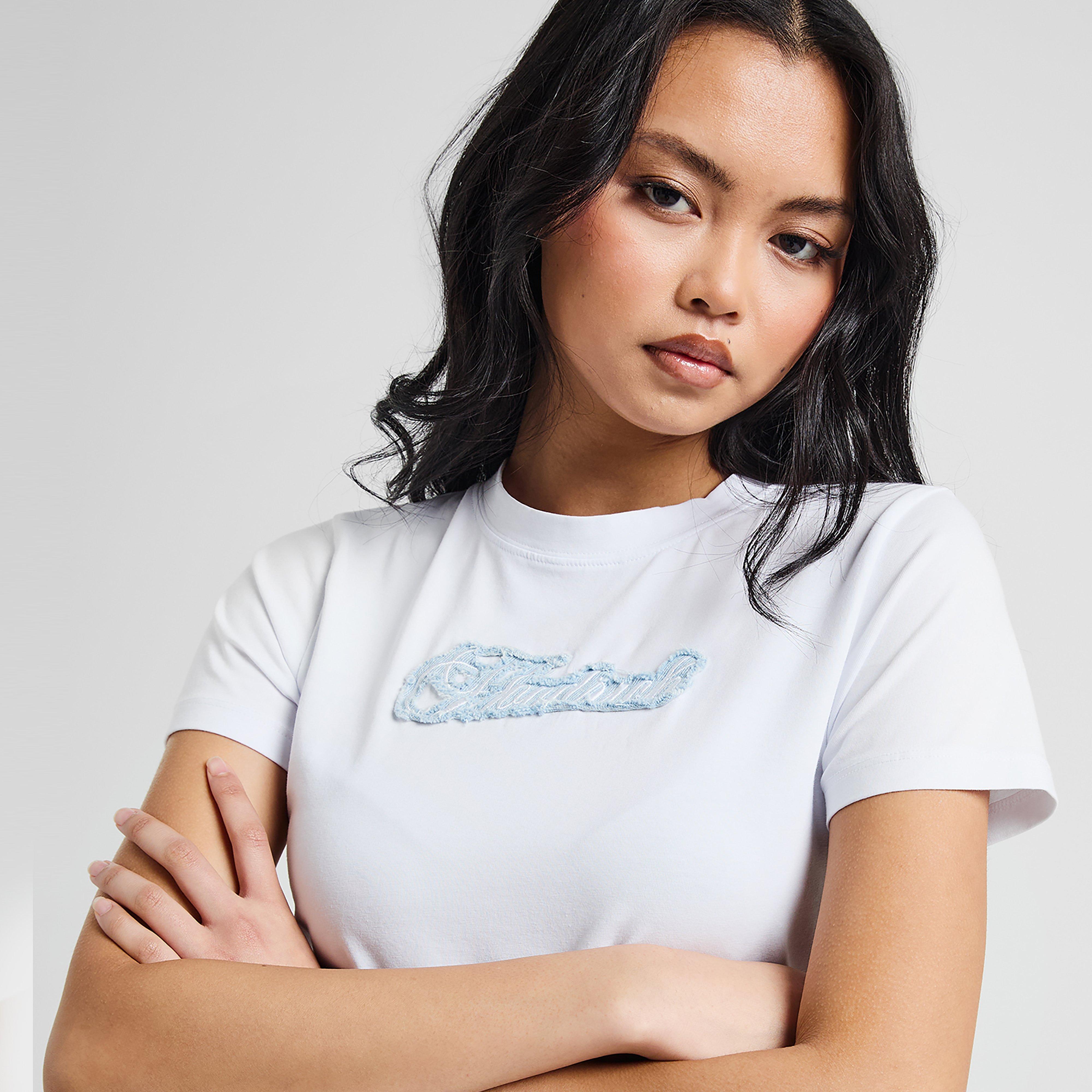 Tricou pentru femei HOODRICH TRICOU DENIM BABY T WHT/BLU