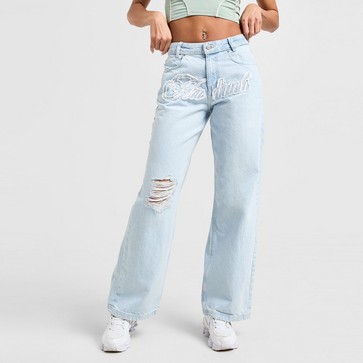 Blugi pentru femei HOODRICH PANTALONI  FRONT SCRIPT JEAN L'BLU