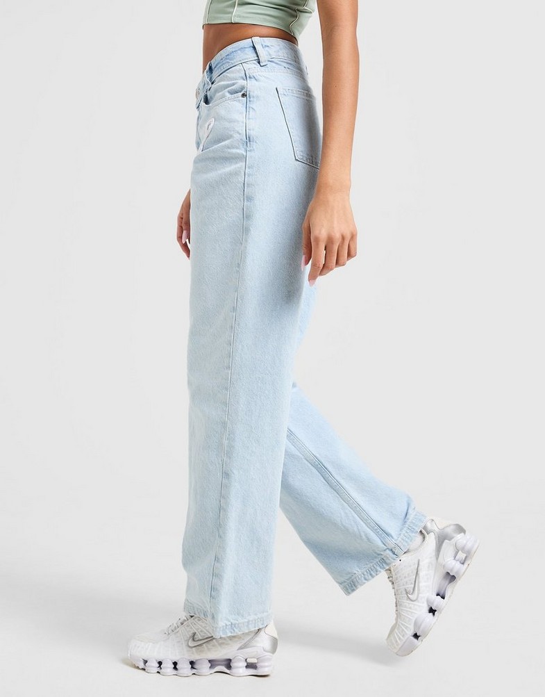 Blugi pentru femei HOODRICH PANTALONI  FRONT SCRIPT JEAN L'BLU HW01250324 Albastru