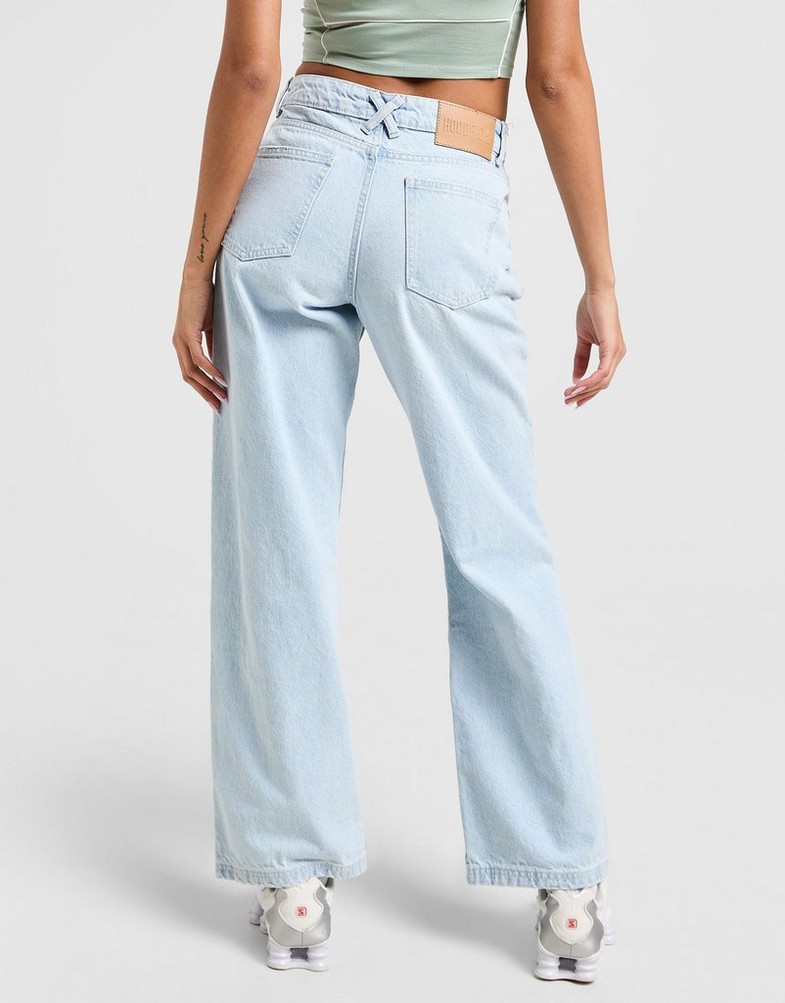 Blugi pentru femei HOODRICH PANTALONI  FRONT SCRIPT JEAN L'BLU HW01250324 Albastru