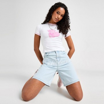 Pantaloni scurți pentru femei HOODRICH PANTALONI SCURȚI FRONT   SCRIPT JORT LIGHT BLUE