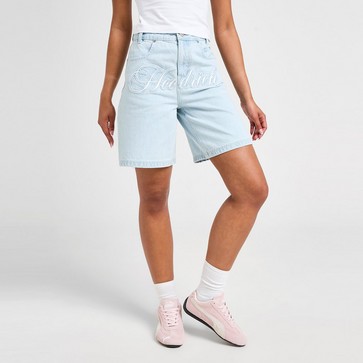 Pantaloni scurți pentru femei HOODRICH PANTALONI SCURȚI FRONT   SCRIPT JORT LIGHT BLUE