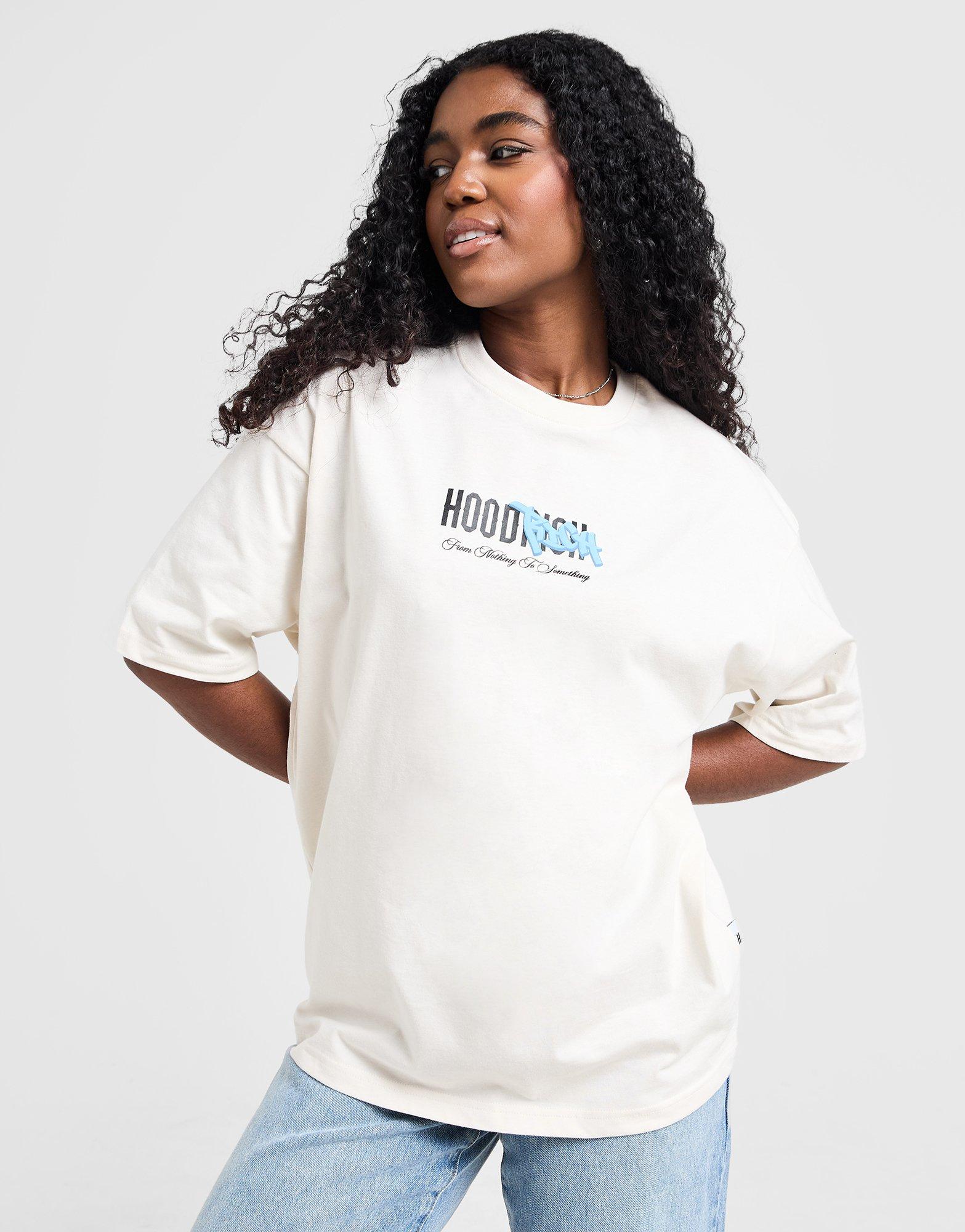 Koszulka, t-shirt damski HOODRICH T-SHIRT URBAN BF TEE O'WHT/BLU HW01250282 Szary