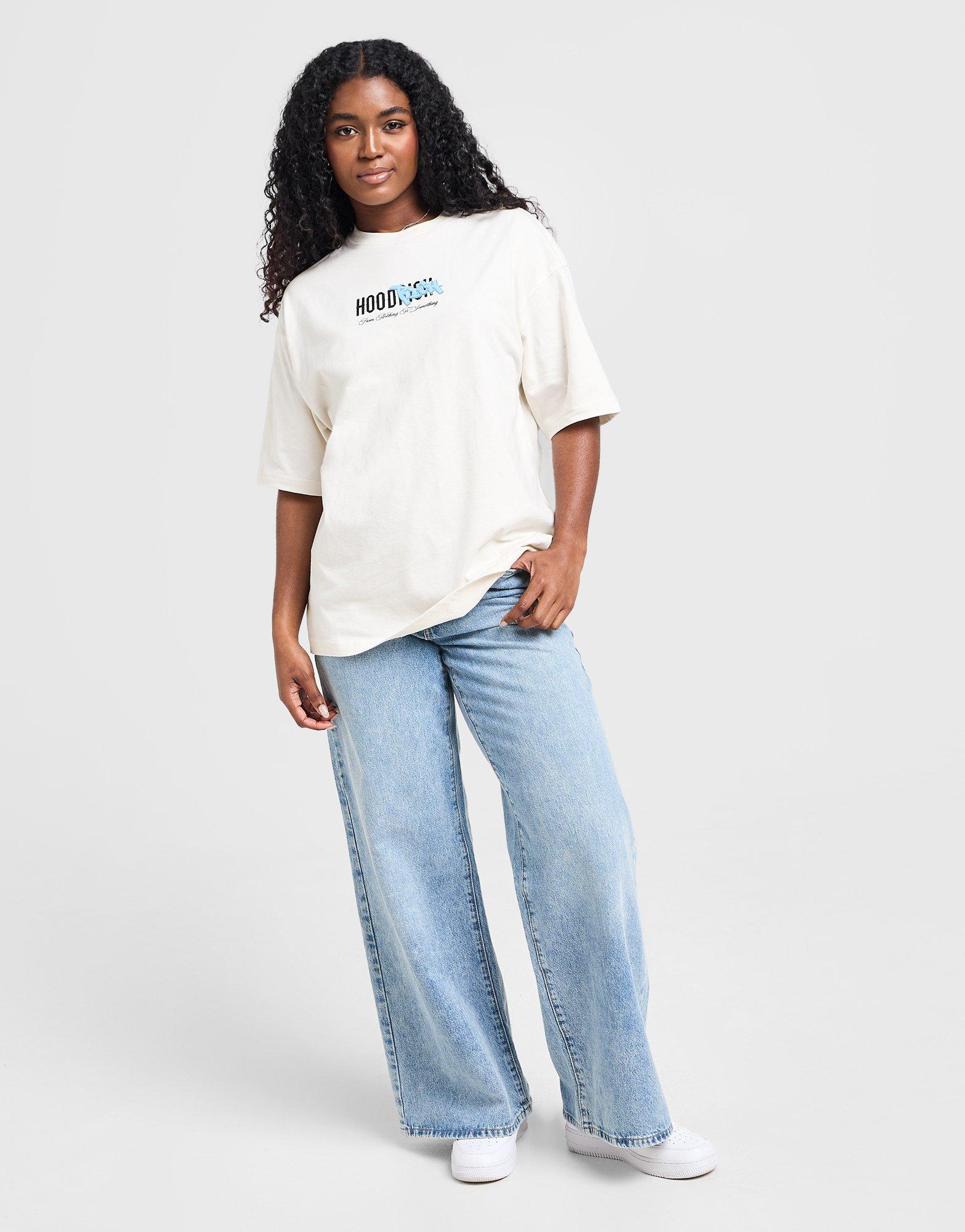 Koszulka, t-shirt damski HOODRICH T-SHIRT URBAN BF TEE O'WHT/BLU HW01250282 Szary