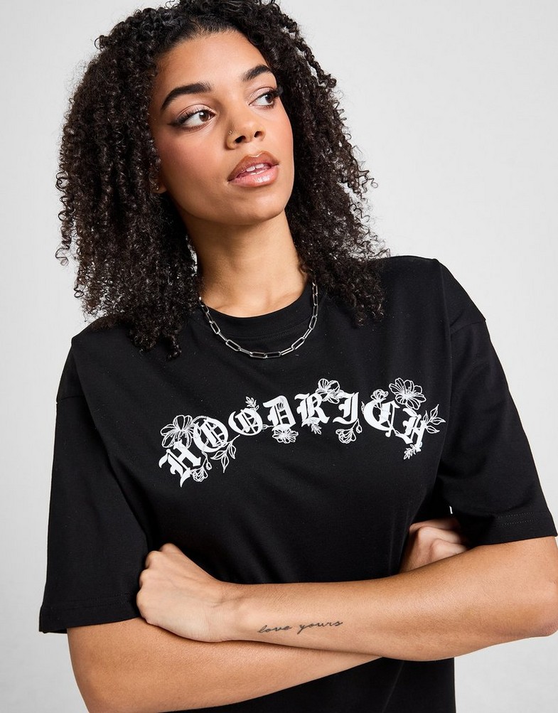 Koszulka, t-shirt damski HOODRICH T-SHIRT BLOOM BF TEE BLK HW01250105 Czarny