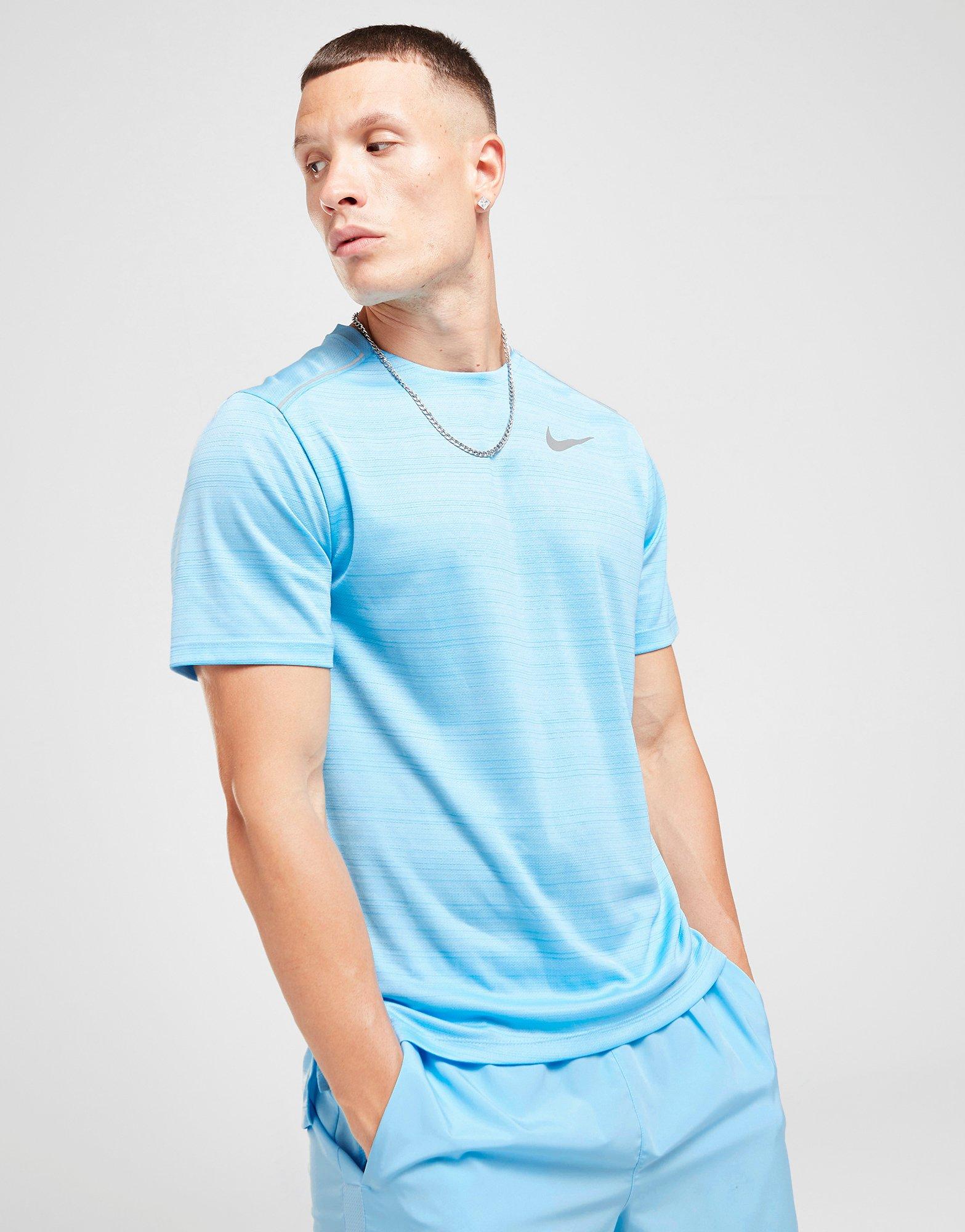 Vyriški marškiniai NIKE MARŠKINĖLIAI M NK DF MILER SS FZ4782-409 Mėlyna