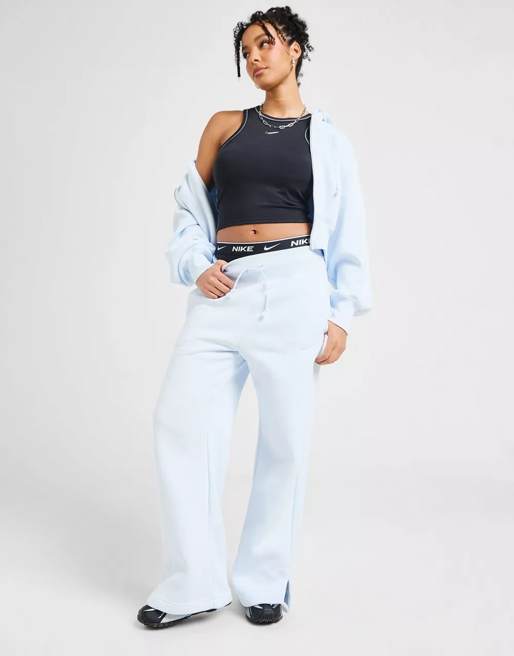 NIKE ШТАНИ W NSW PHNX FLC HR PANT WIDE, фото 1 з 5