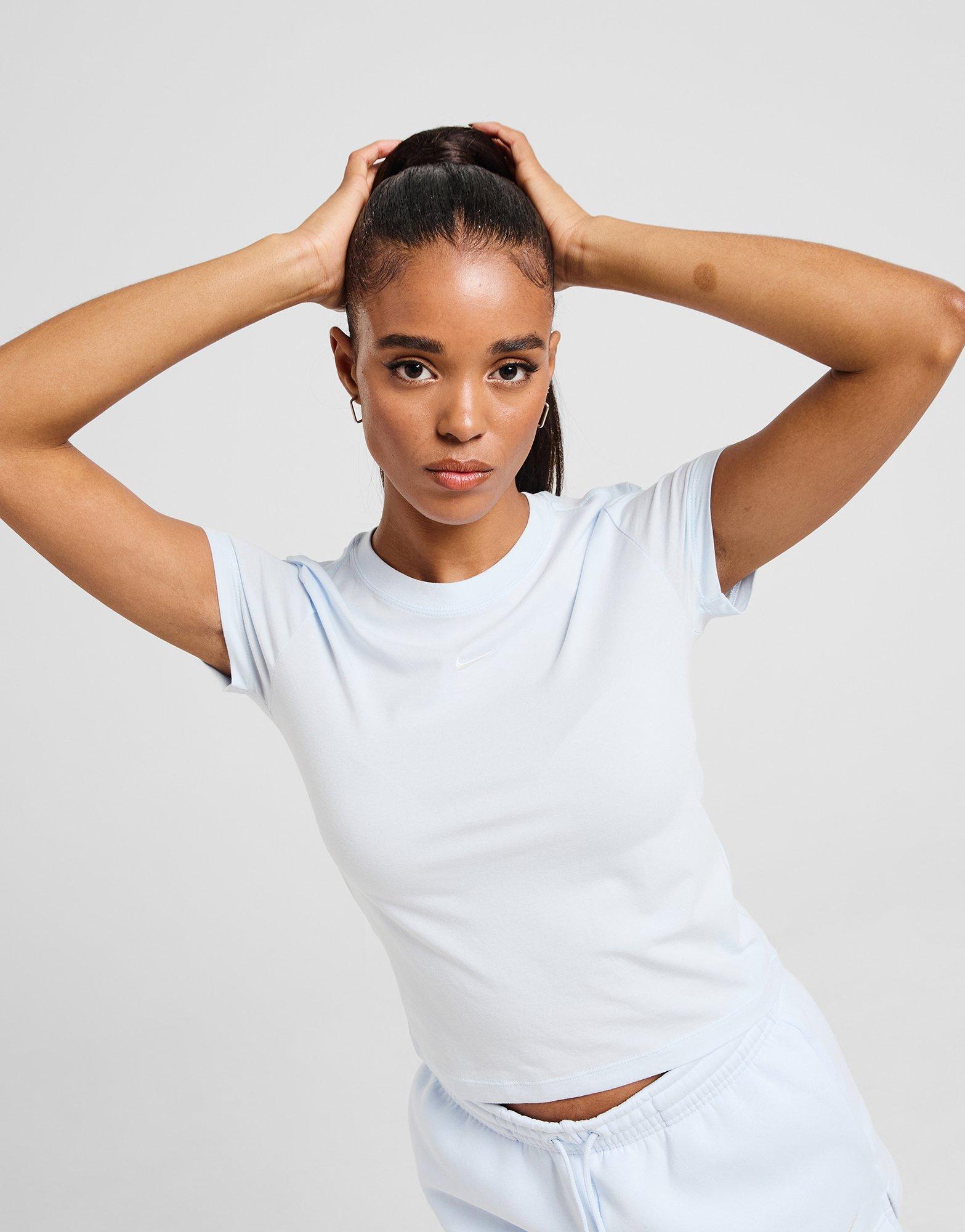 Dámske tričko NIKE TRIČKO W NSW NK CHLL KNT MD CRP FV5508-423 Modrá