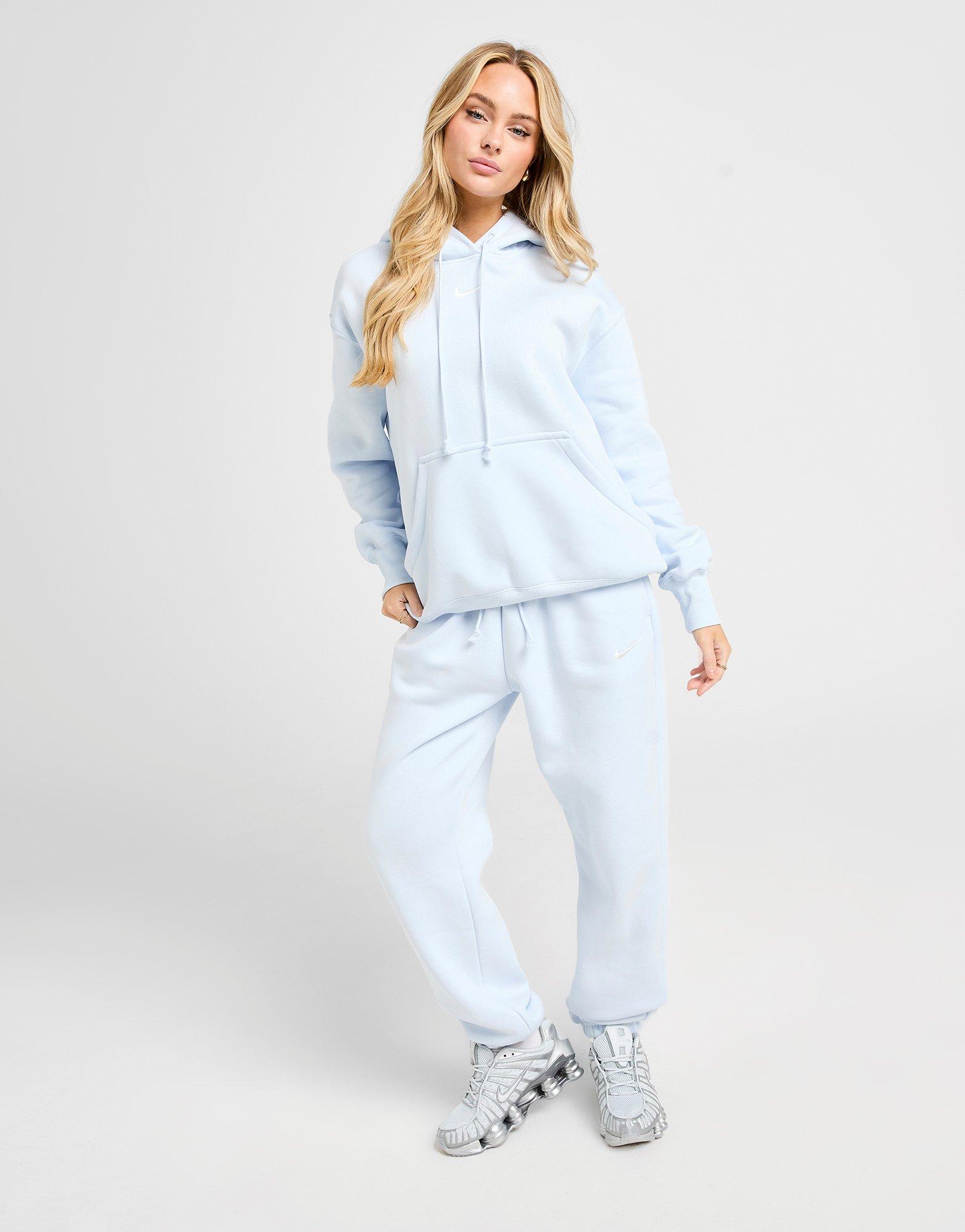 Moteriškas džemperis NIKE DŽEMPERIS SU GOBTUVU   W NSW PHNX FLC OS PO HOODIE DQ5860-423 Mėlyna