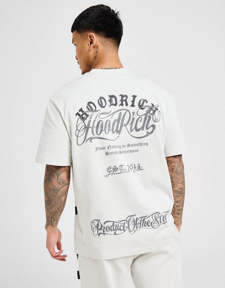 Férfi póló HOODRICH PÓLÓ LEGACY OS TEE O'WHT HR-0125-0575 Szürke