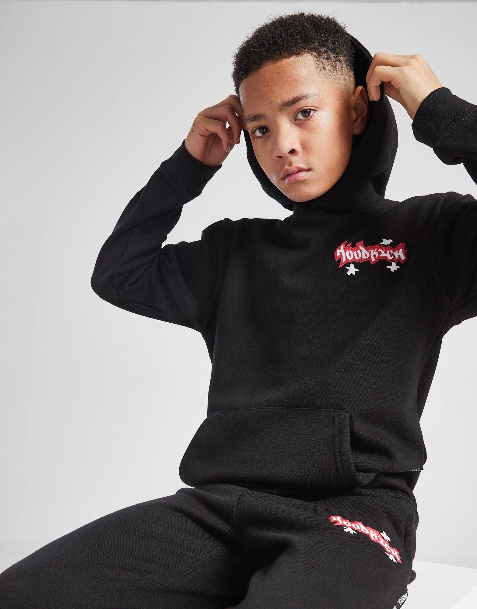 Hoodrich Pulóver Kapucnis Graffiti Hd Blk/red