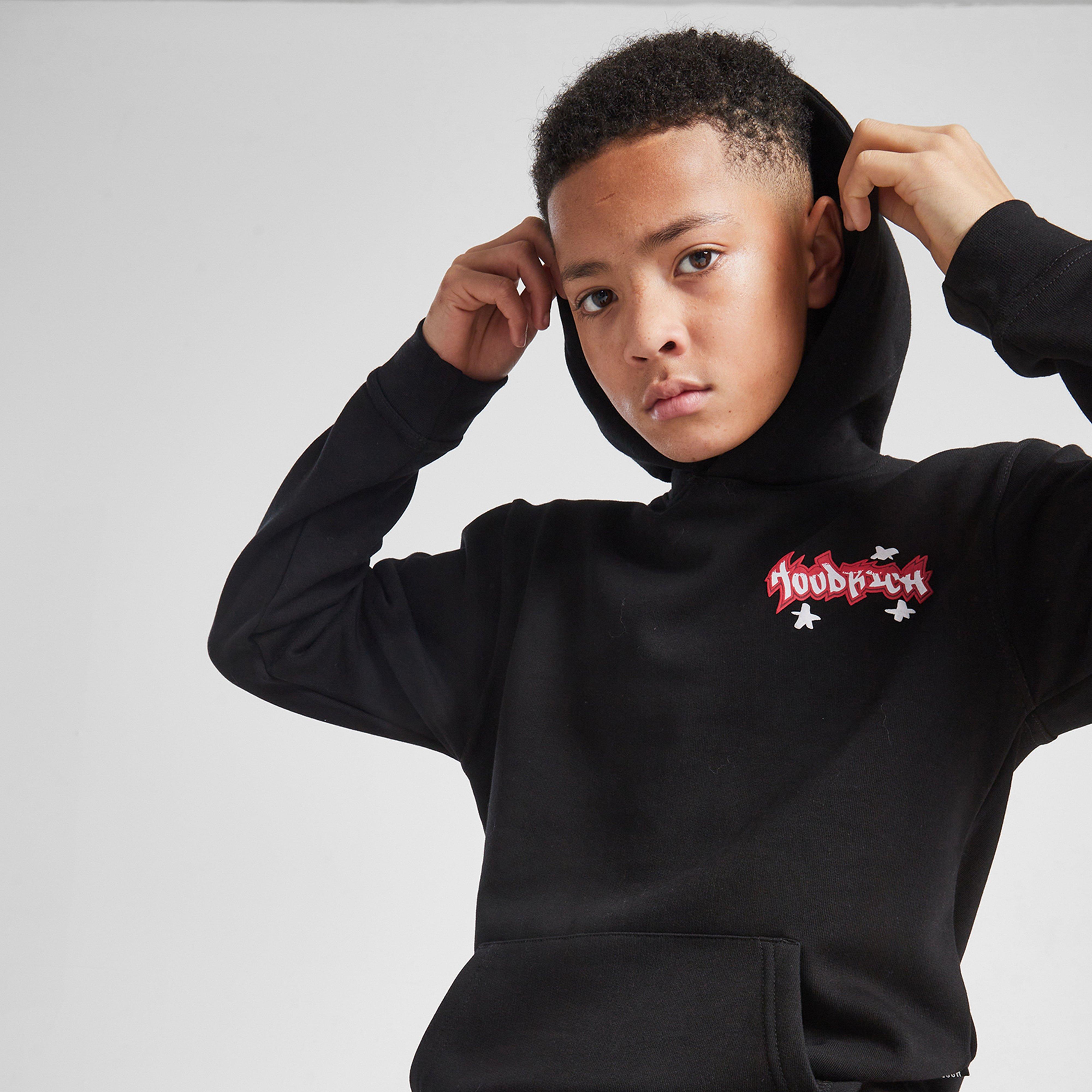 Detská mikina HOODRICH MIKINA S KAPUCŇOU GRAFFITI HD BLK/RED