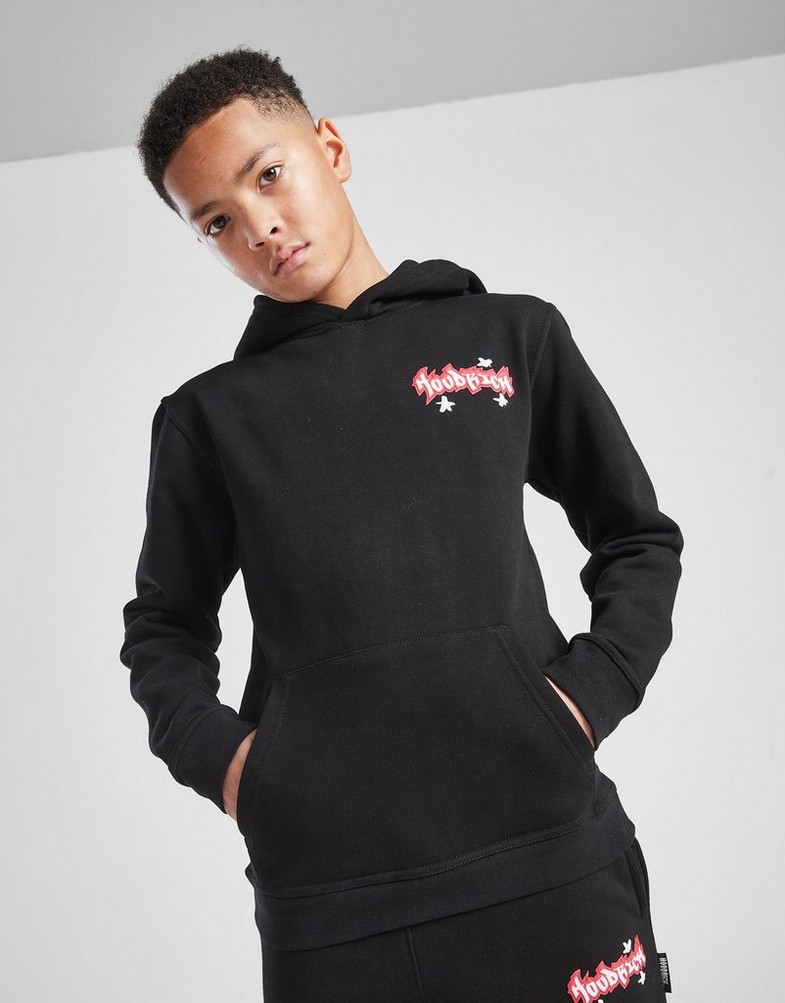 Detská mikina HOODRICH MIKINA S KAPUCŇOU GRAFFITI HD BLK/RED HJ 0125 0178 Čierna