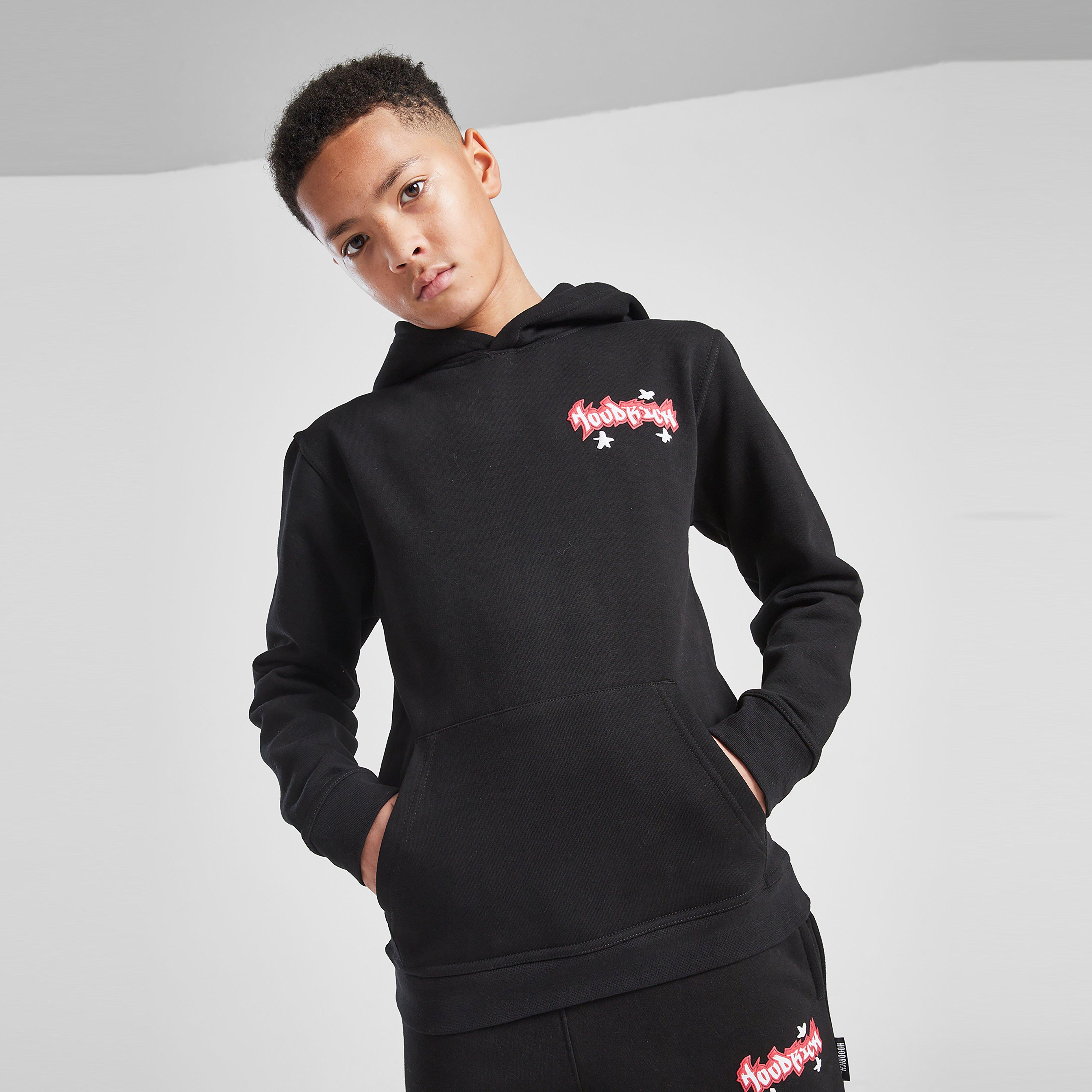 Detská mikina HOODRICH MIKINA S KAPUCŇOU GRAFFITI HD BLK/RED