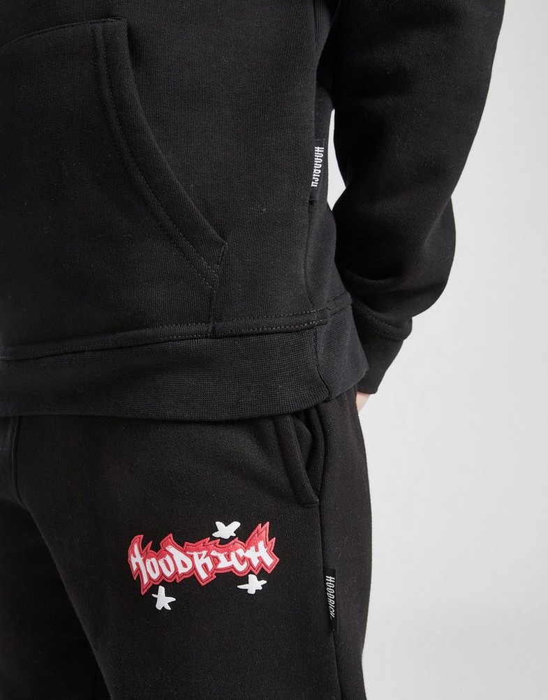 Detská mikina HOODRICH MIKINA S KAPUCŇOU GRAFFITI HD BLK/RED HJ 0125 0178 Čierna