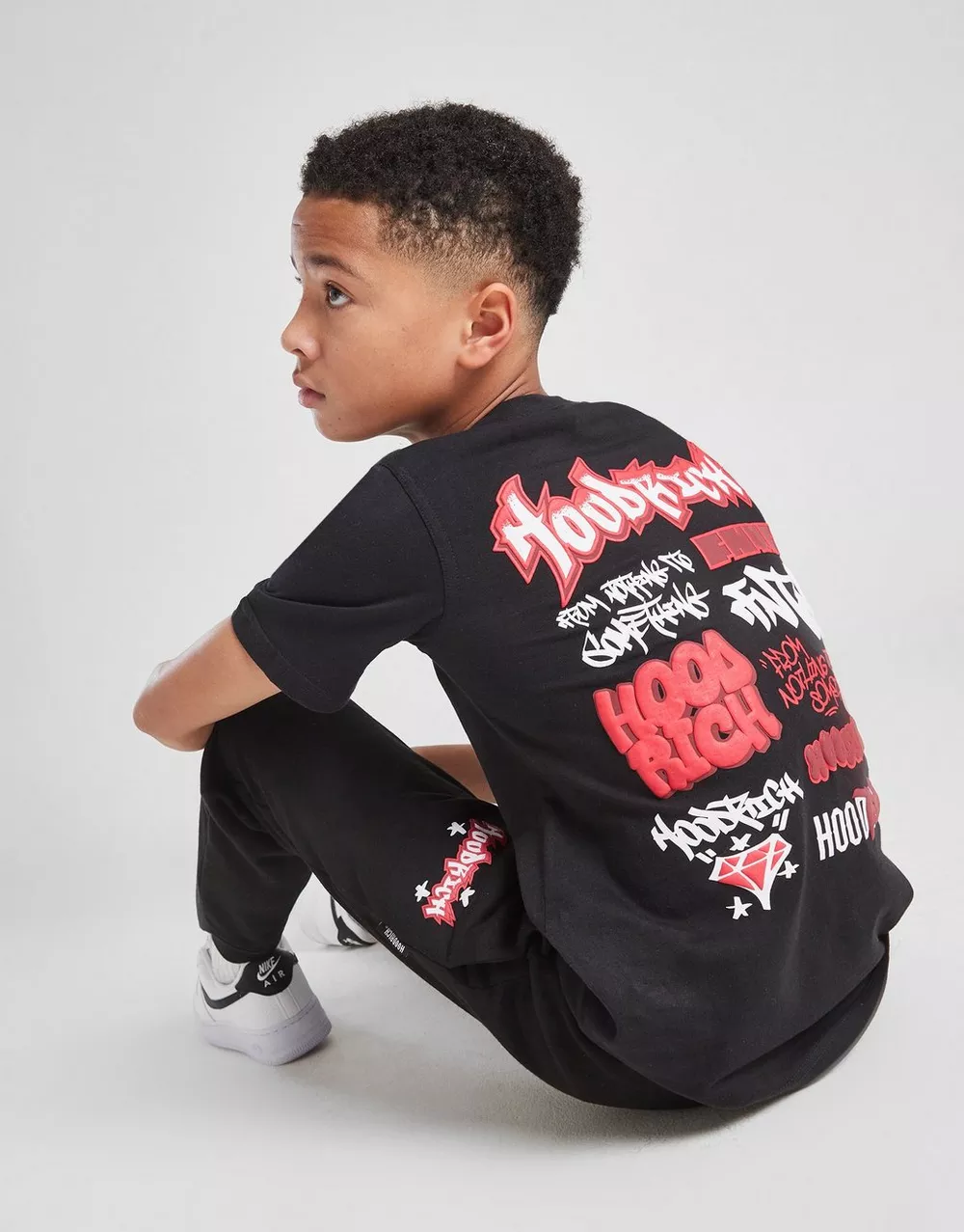 HOODRICH ФУТБОЛКА GRAFFITI TEE BLK/RED, фото 1 з 6
