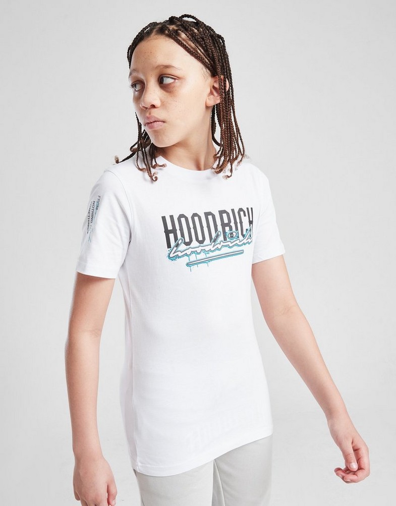 Koszulka, t-shirt dziecięcy HOODRICH T-SHIRT SPLAT TEE WHT/BLU HJ 0125 0006 Biały