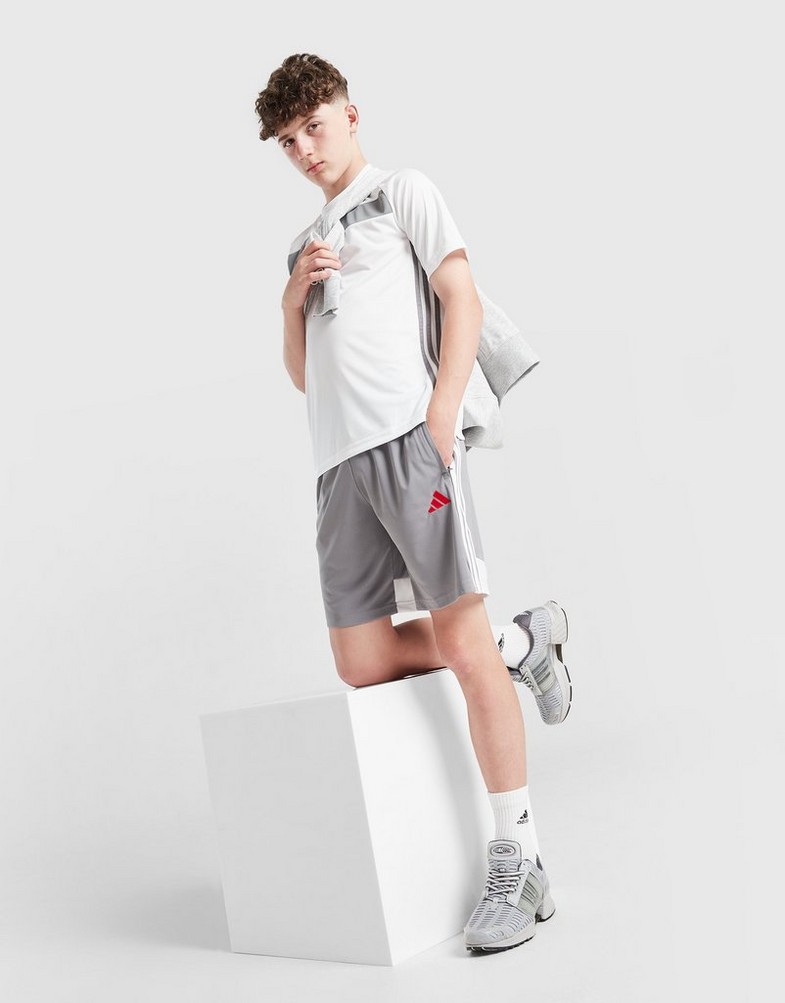 Detské krátke nohavice ADIDAS ŠORTKY  TIRO ES SHO Y B JY3382 Sivá