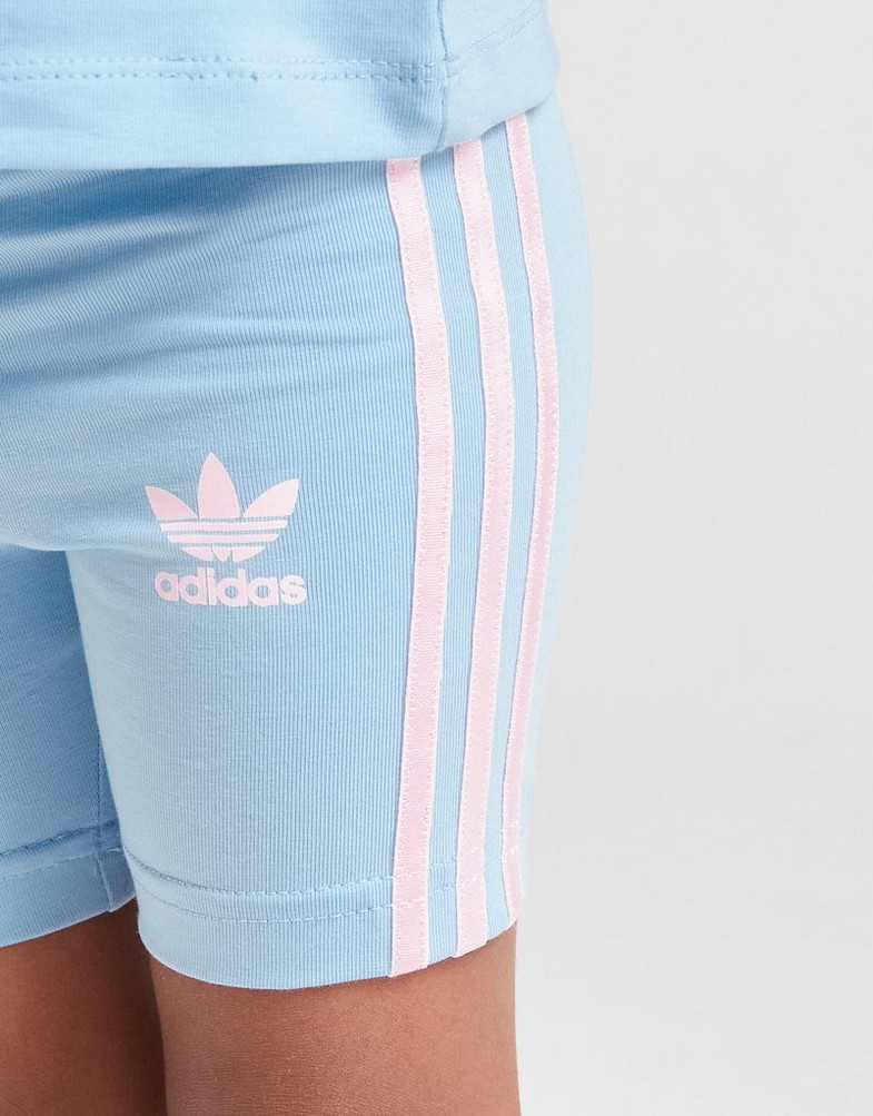 Komplet dresowy dziecięcy ADIDAS KOMPLET (G)$TRF AOP TEE/SHT SKYPK JW4889 Niebieski