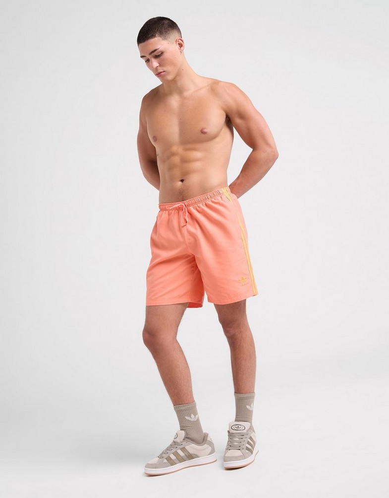 Pantaloni scurți pentru bărbați ADIDAS PANTALONI SCURȚI ADICOLOR   3 STRIPES SWIM SHORTS 8 JG3704 Portocaliu