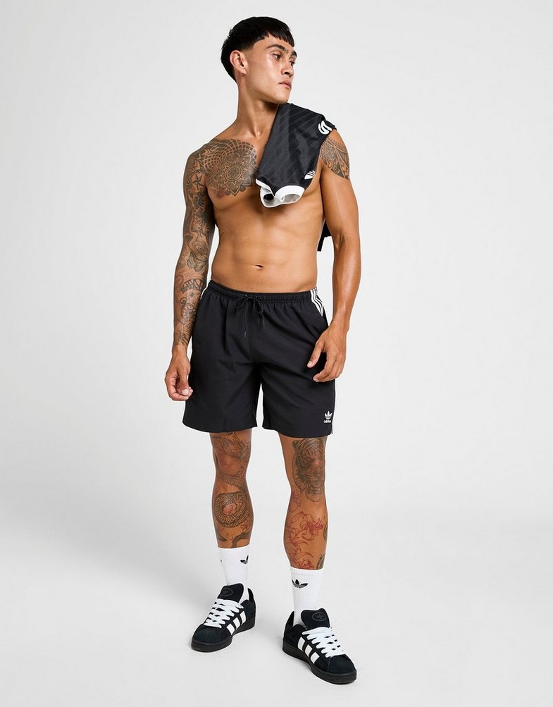 Pantaloni scurți pentru bărbați ADIDAS PANTALONI SCURȚI ADICOLOR   3 STRIPES SWIM SHORTS 8 JD0960 Negru