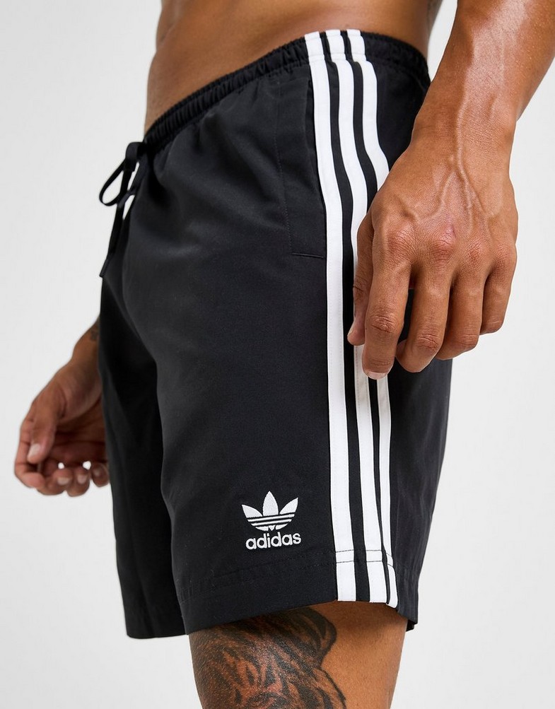 Pantaloni scurți pentru bărbați ADIDAS PANTALONI SCURȚI ADICOLOR   3 STRIPES SWIM SHORTS 8 JD0960 Negru