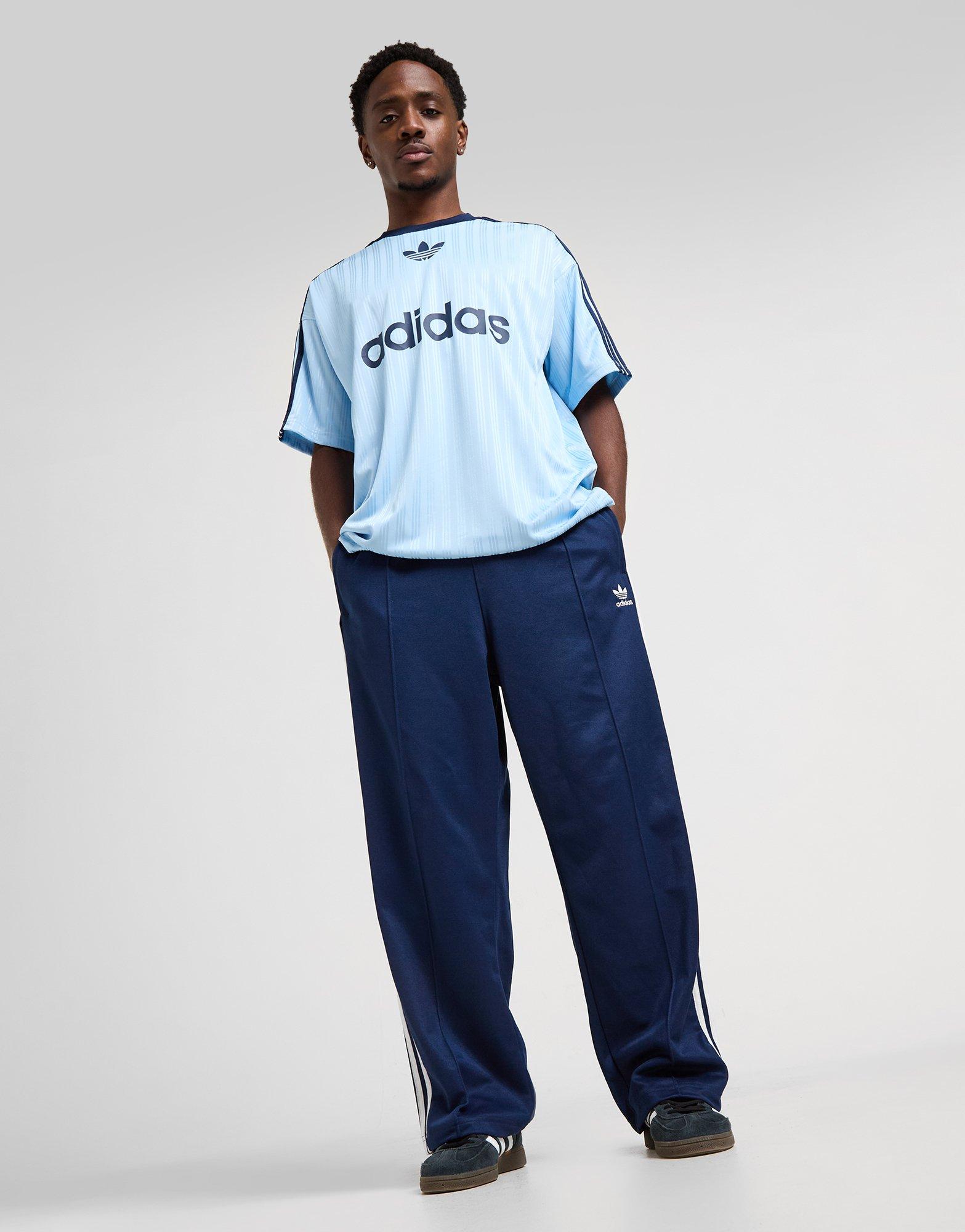 Koszulka, t-shirt męski ADIDAS T-SHIRT ADICOLOR POLY T JW3728 Niebieski