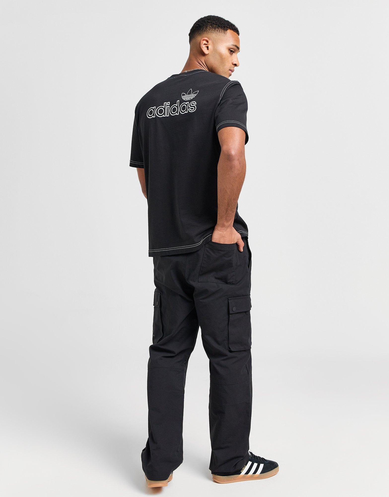 Vyriški marškiniai ADIDAS MARŠKINĖLIAI STICH TEE BLK JM5621 Juoda