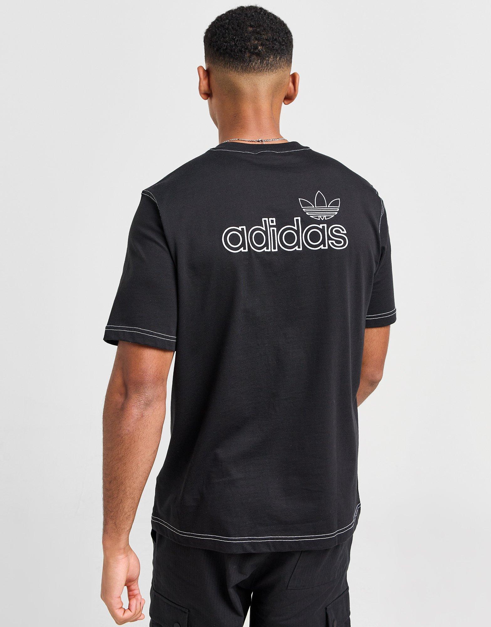 Vyriški marškiniai ADIDAS MARŠKINĖLIAI STICH TEE BLK JM5621 Juoda
