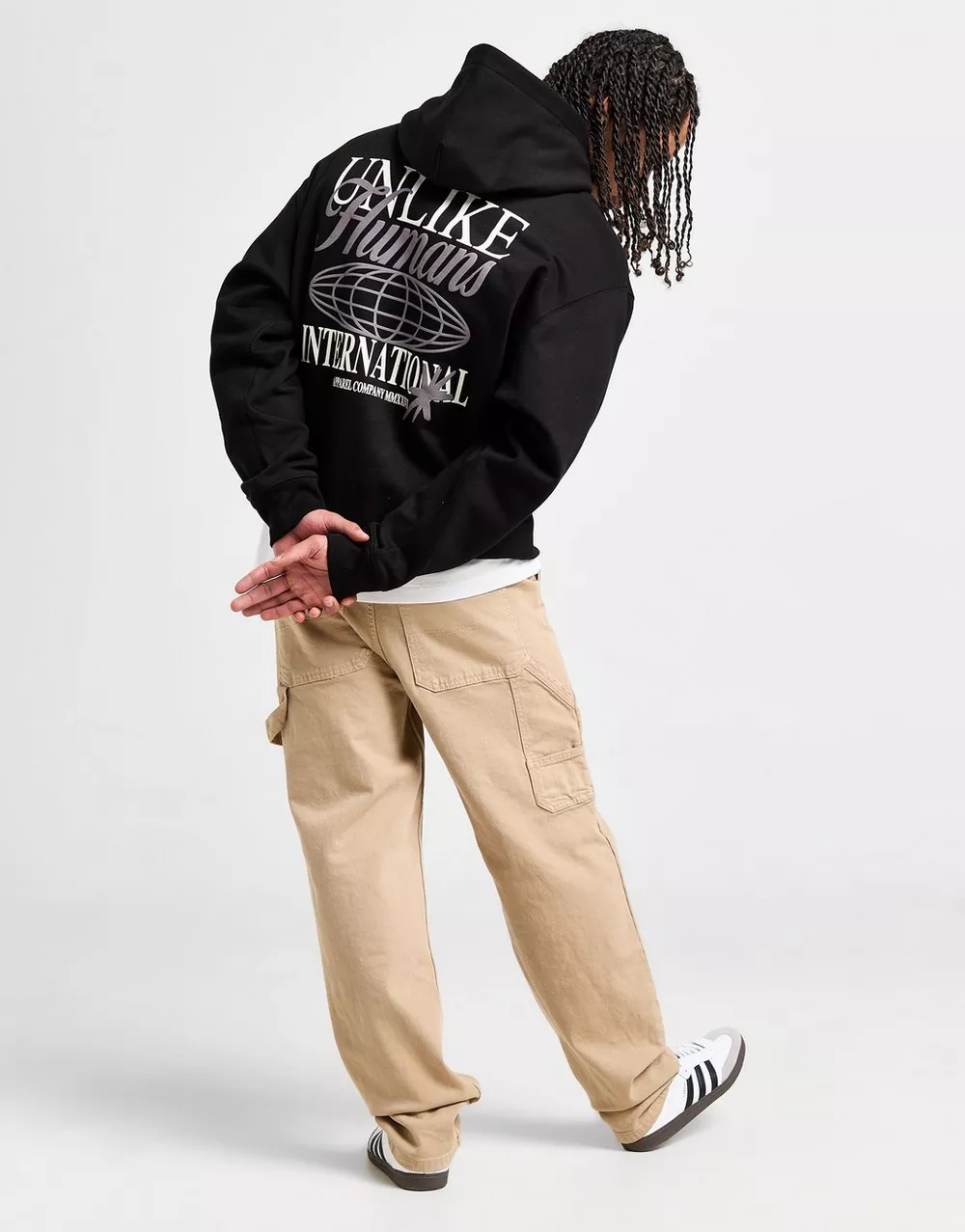 UNLIKE HUMANS КОФТА З КАПЮШОНОМ GLOBAL HD BLK-BLK SWEATSHIRT, фото 1 з 5