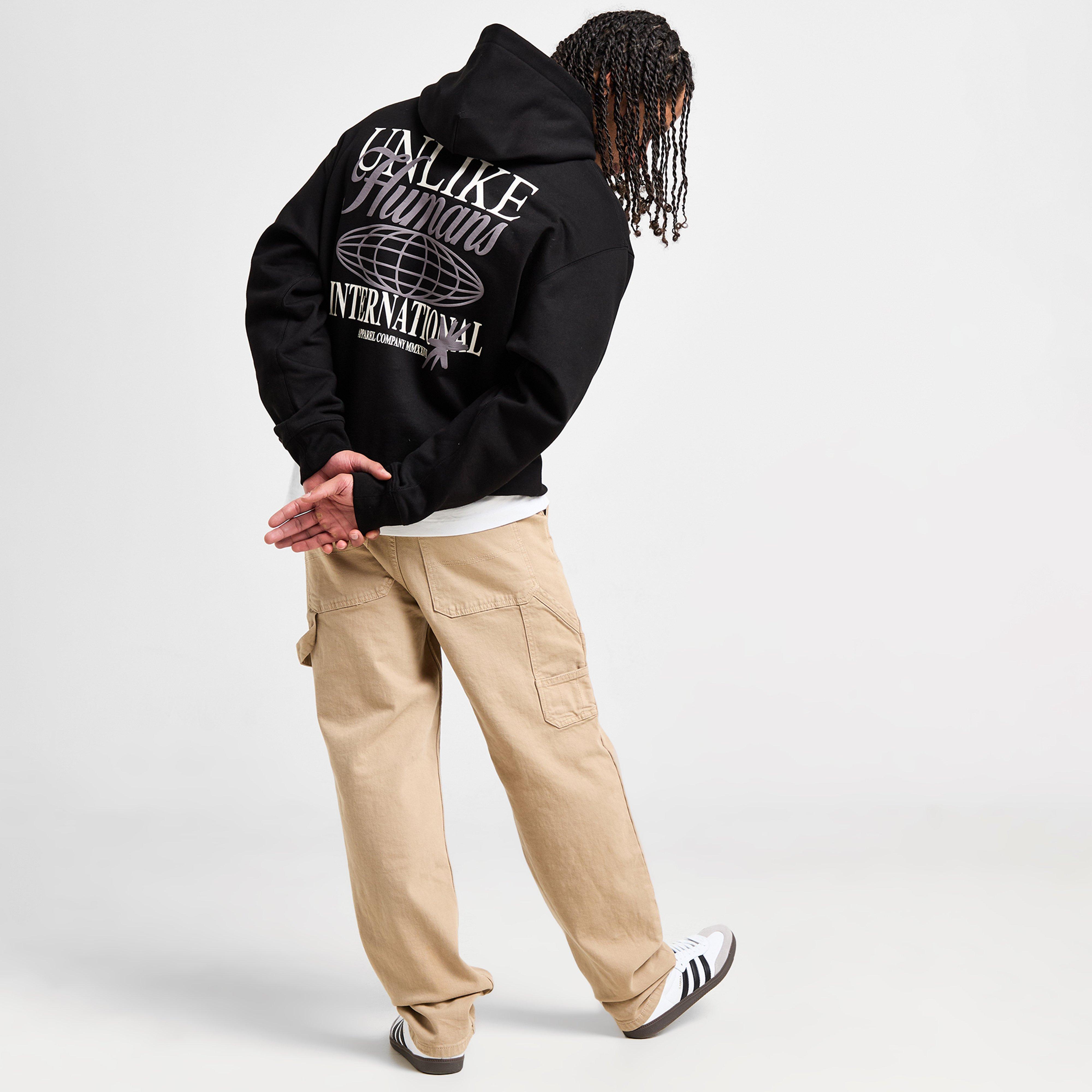 Muški gornji dio trenirke UNLIKE HUMANS VESTA S KAPULJAČOM GLOBAL HD BLK-BLK SWEATSHIR